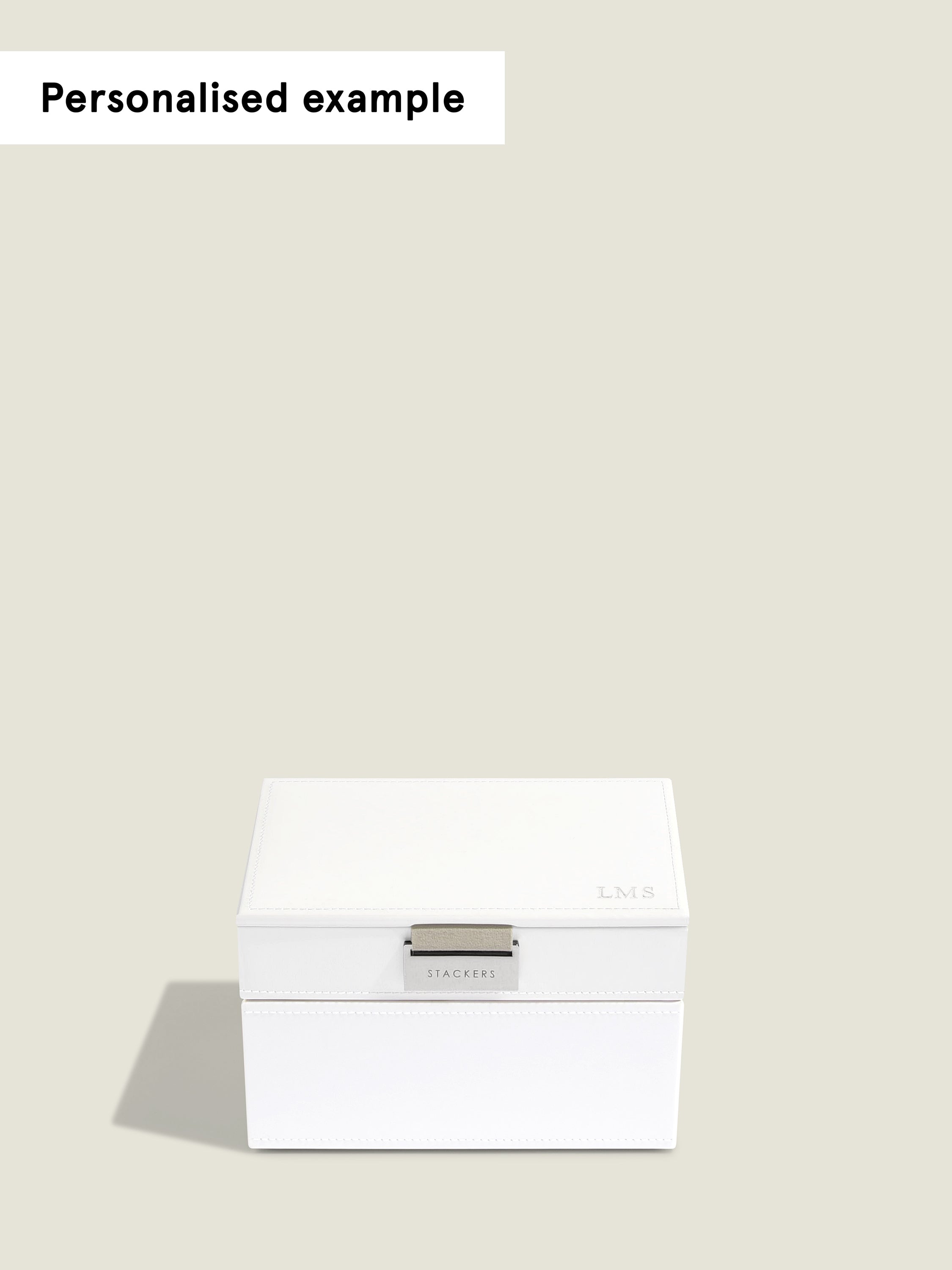 Stackers Mini Boîte à Bijoux Lot de 2 Blanc