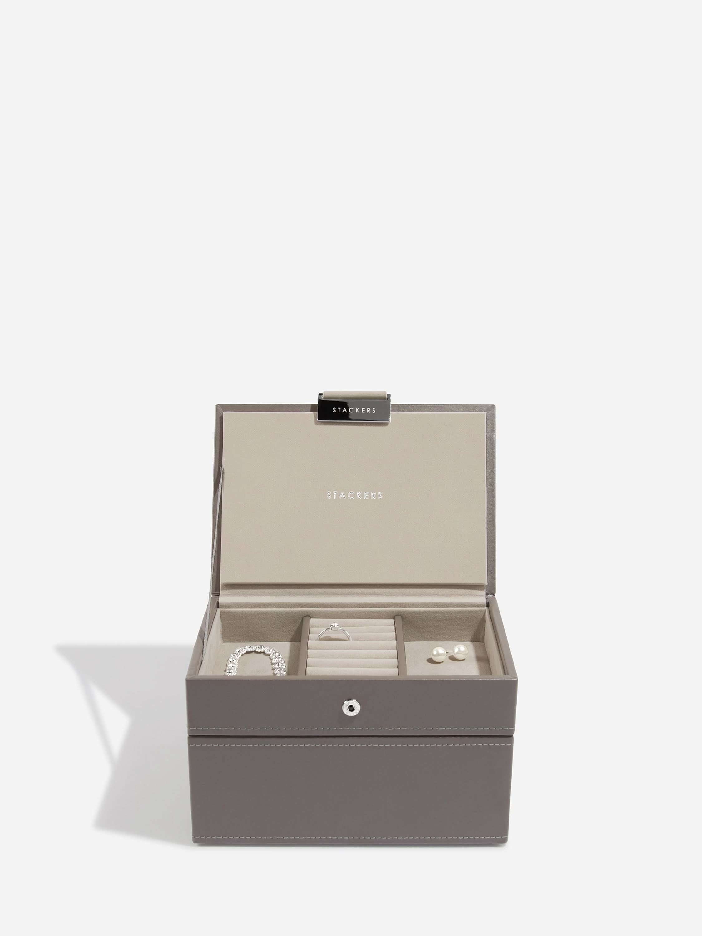 Stackers Mini Juwelendoos Set van 2 Zachtbruin - Mystackers