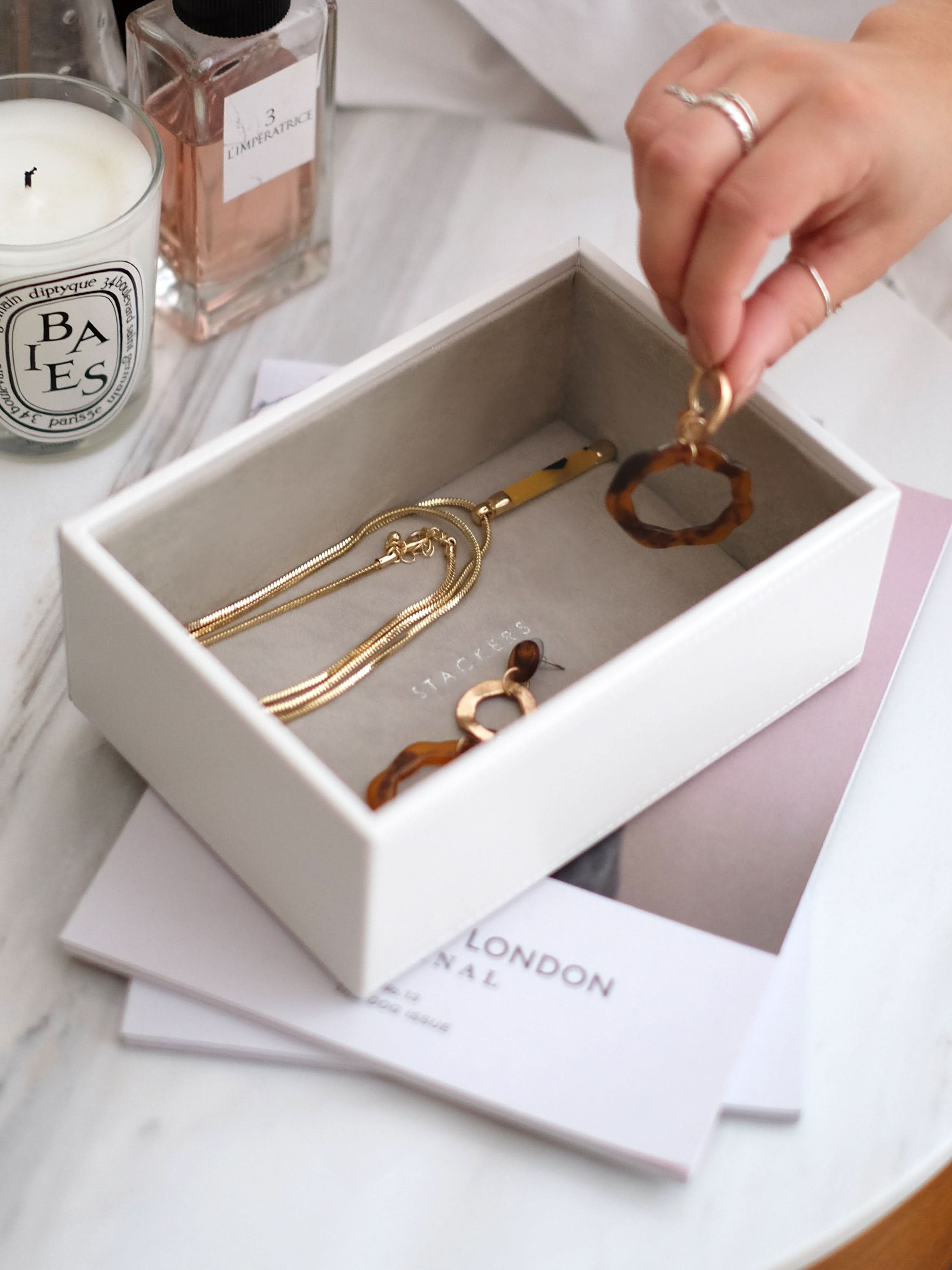 Stackers Mini Horloge & Accessoirelaag Wit - Mystackers