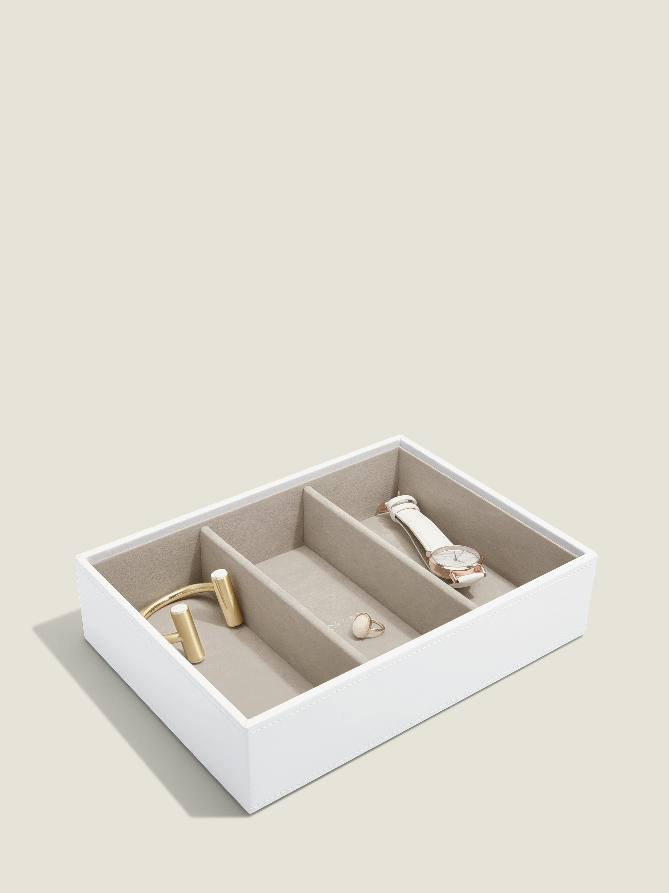 Stackers Watch & Accessory Layer for Classic Jewellery Box White