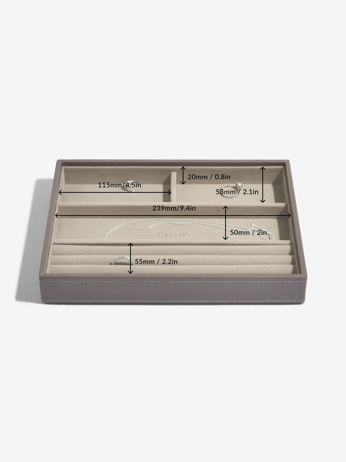 Stackers Ring & Bracelet Layer for Classic Jewellery Box Mink