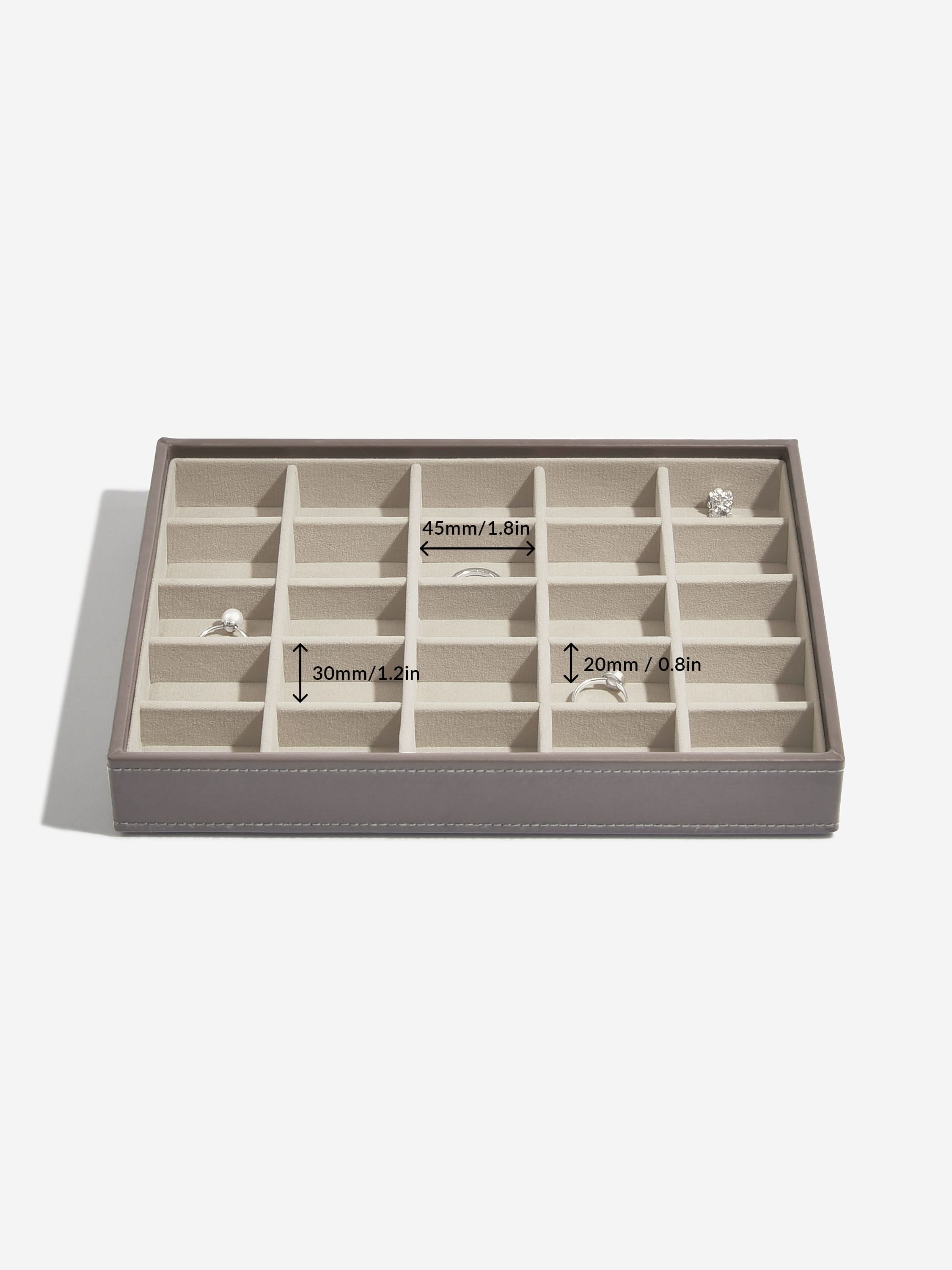 Stackers kleine Sieradenlaag voor Klassieke Juwelendoos Zachtbruin - Mystackers