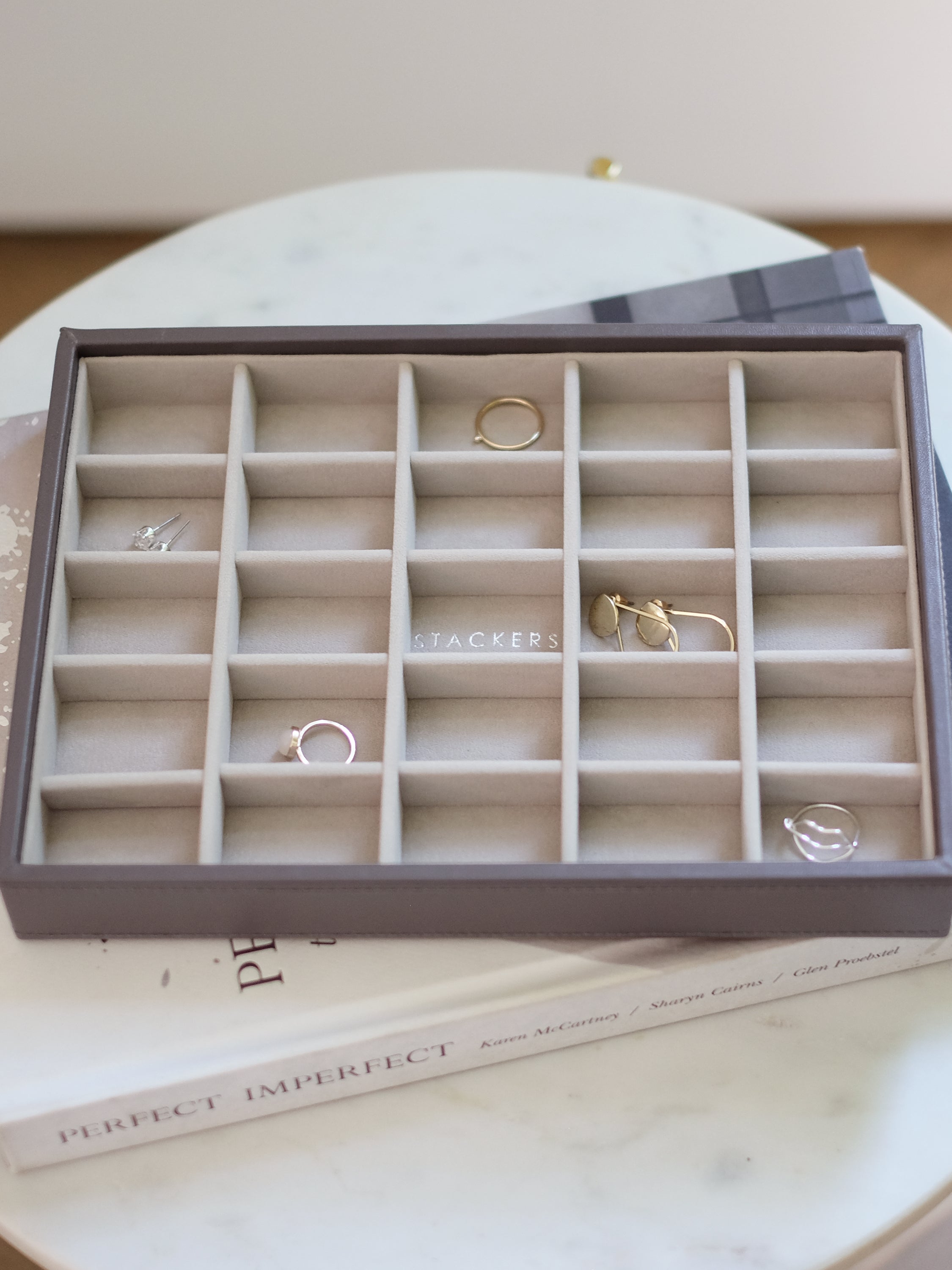 Stackers petit Compartiment pour boîte à bijoux classique marron doux