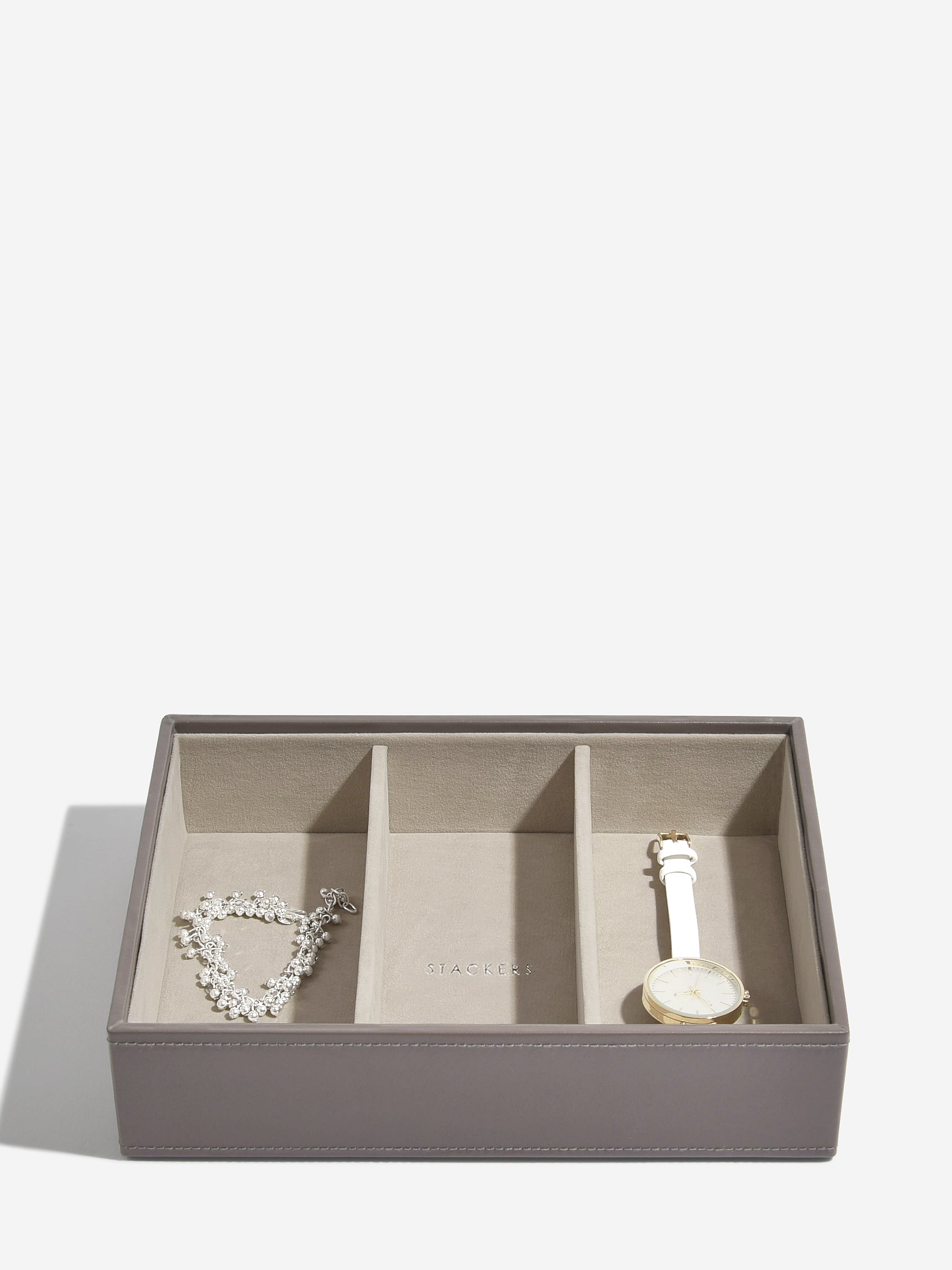 Stackers Compartiment pour montre et accessoires pour boîte à bijoux classique Marron doux