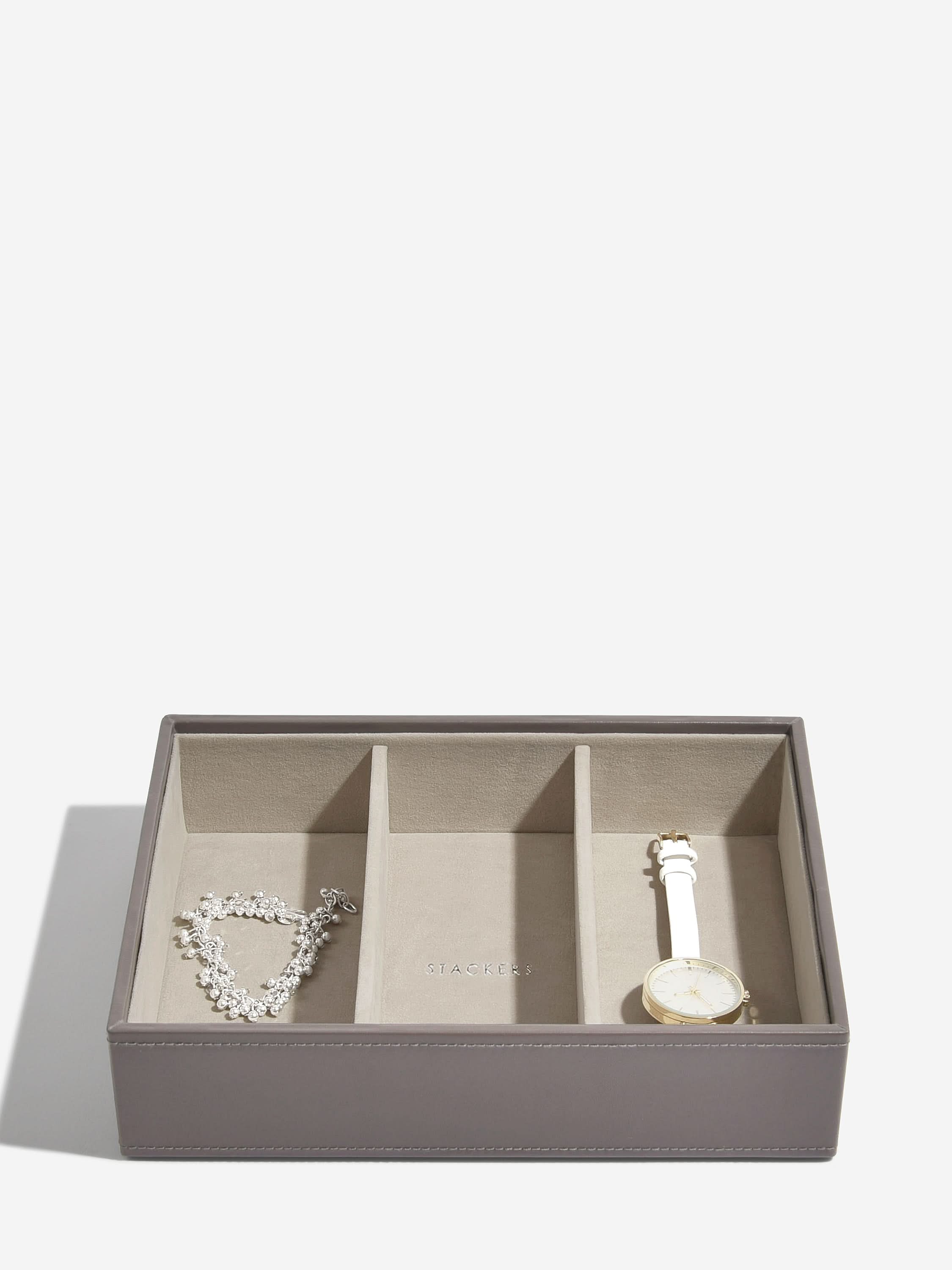Stackers Horloge & Accessoirelaag voor Klassieke Juwelendoos Zachtbruin - Mystackers