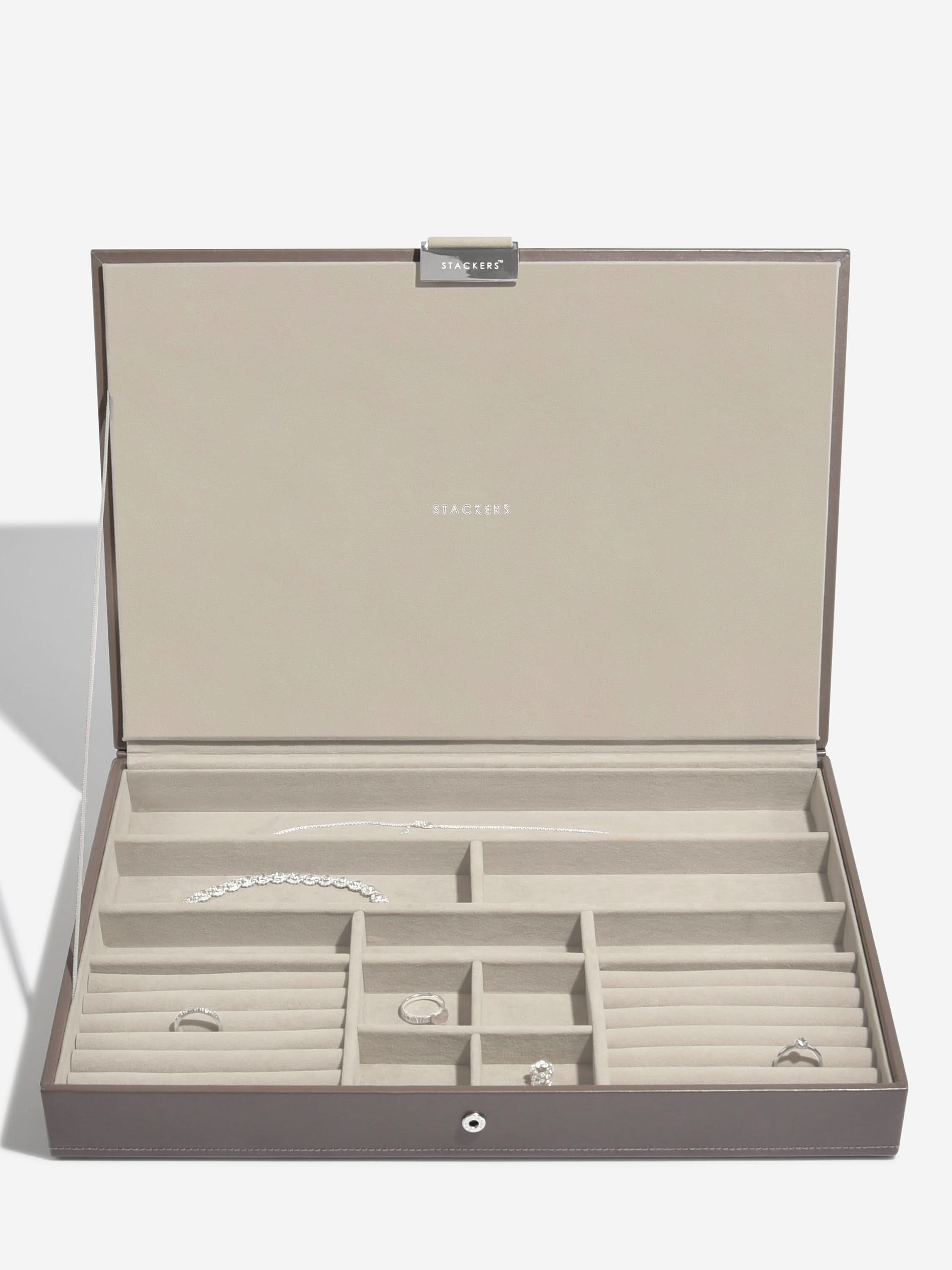 Stackers XL Juwelendoos set van 3 Zachtbruin - Mystackers