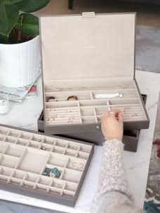 Stackers XL Juwelendoos set van 3 Zachtbruin - Mystackers