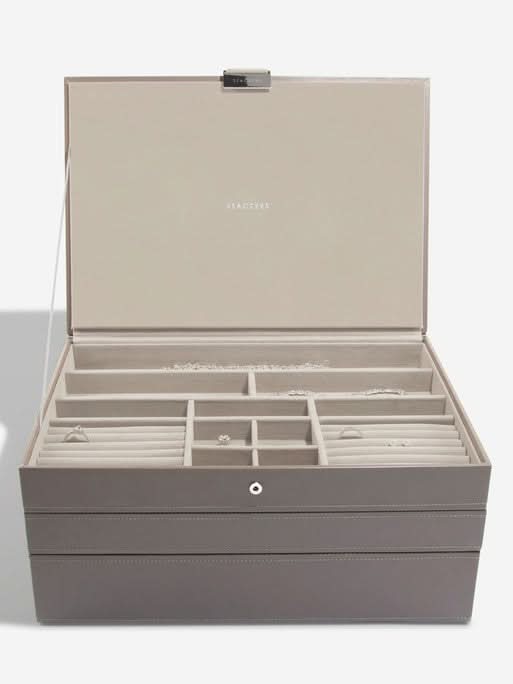 Stackers XL Juwelendoos set van 3 Zachtbruin - Mystackers