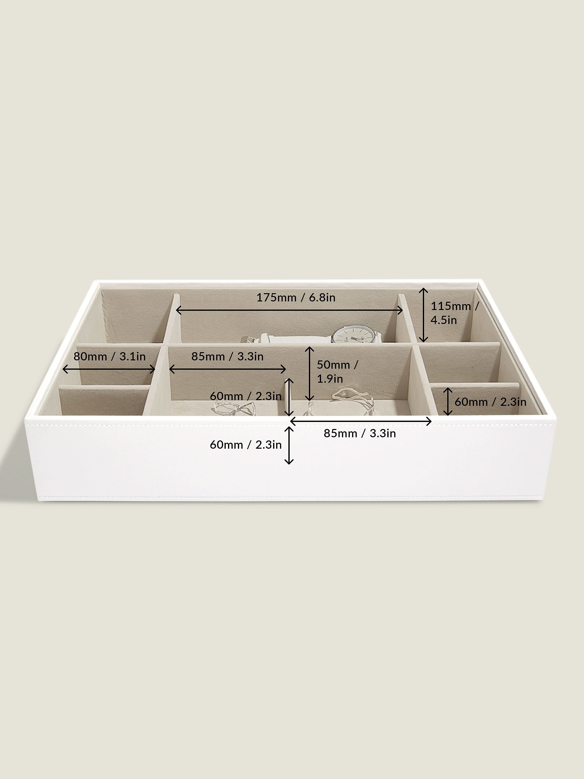 Stackers XL Juwelendoos set van 3 Wit - Mystackers