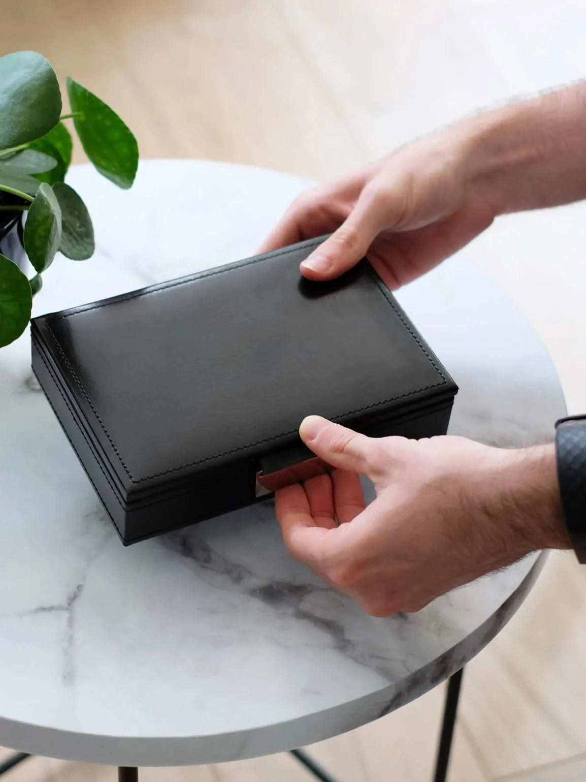 Stackers Manchetknopendoosje Zwart & Grijs - Mystackers