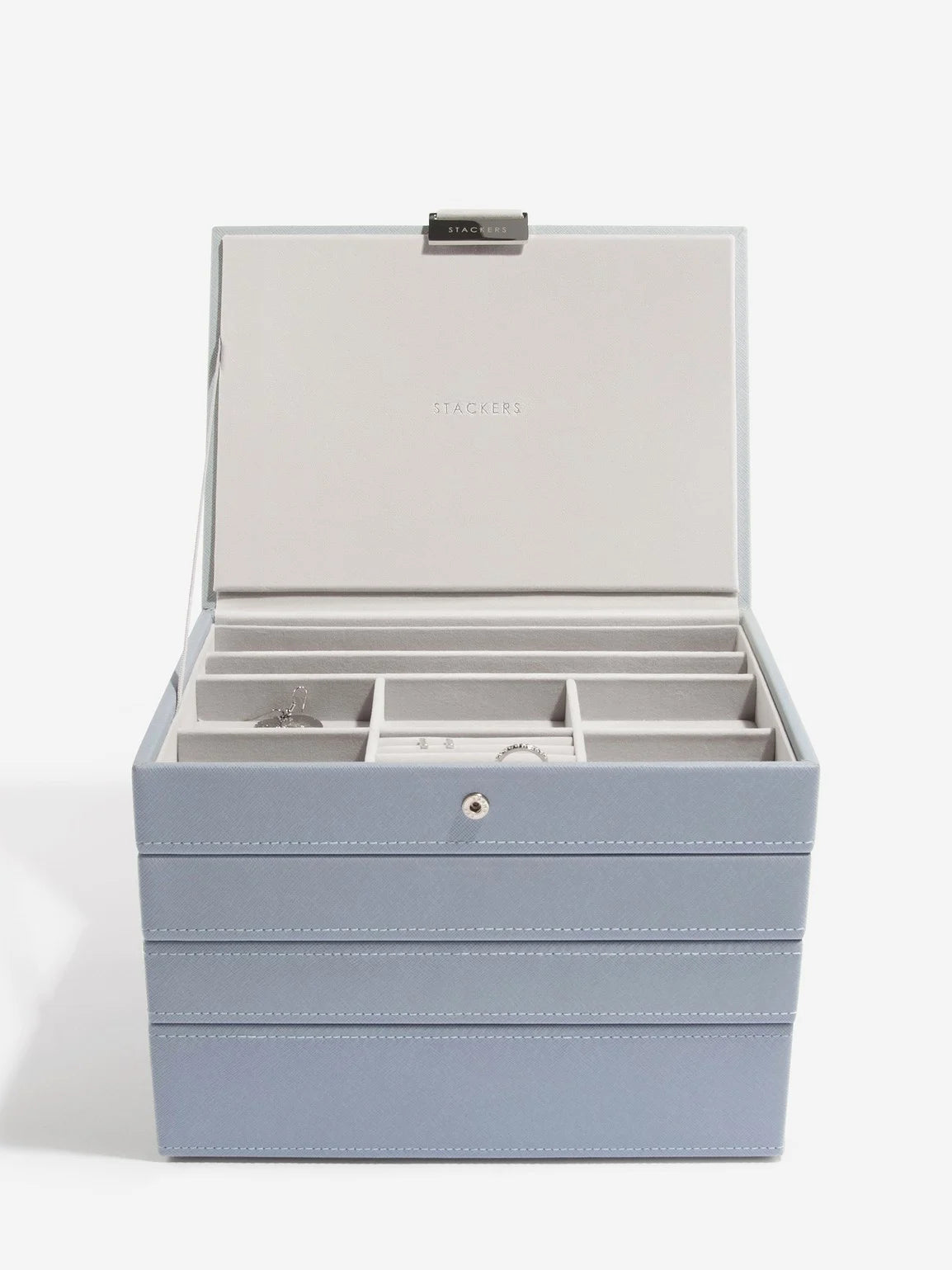 Stackers Klassieke Juwelendoos Set van 4 Blauw