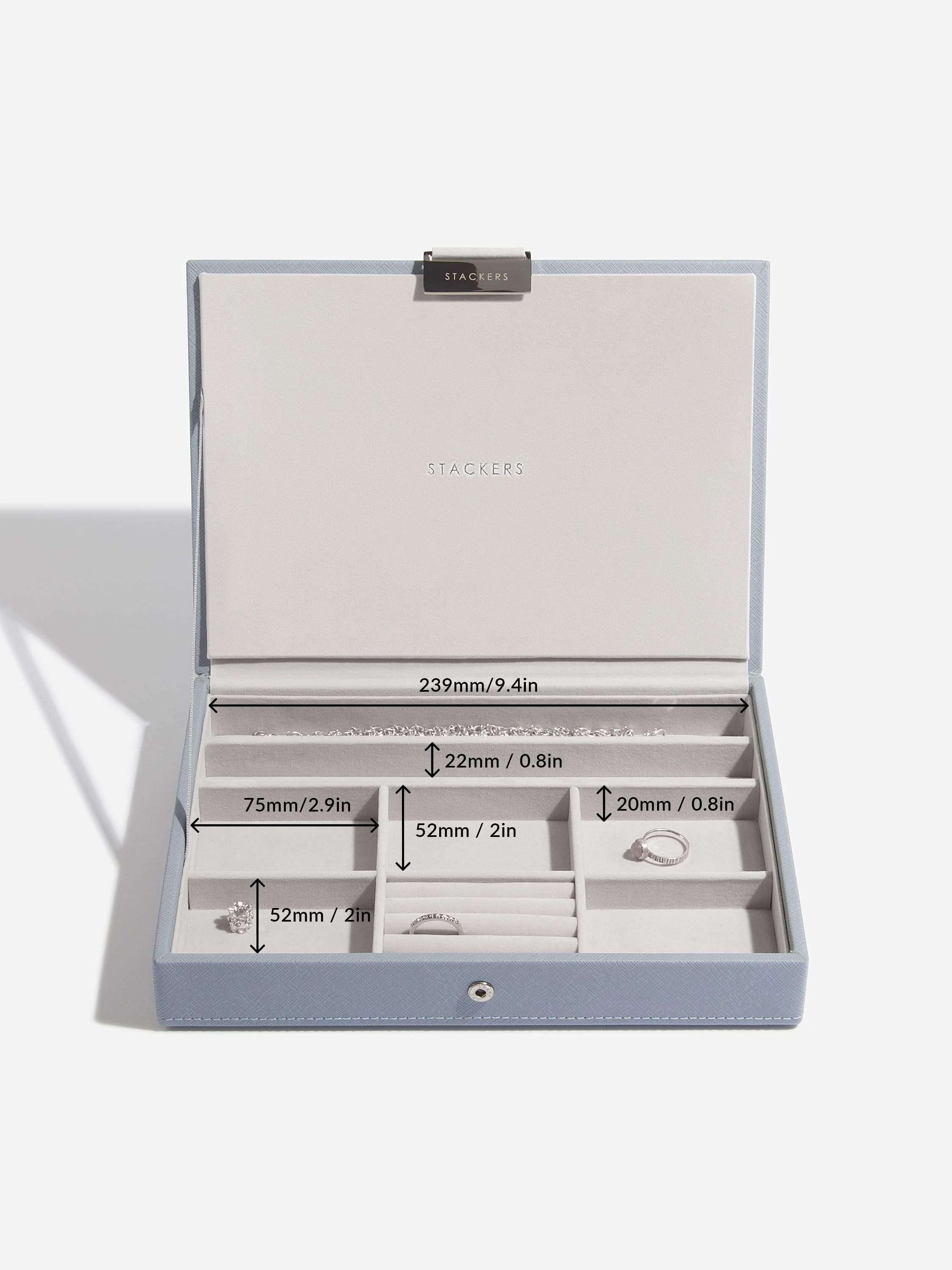 Stackers Klassieke Juwelendoos Set van 4 Blauw - Mystackers