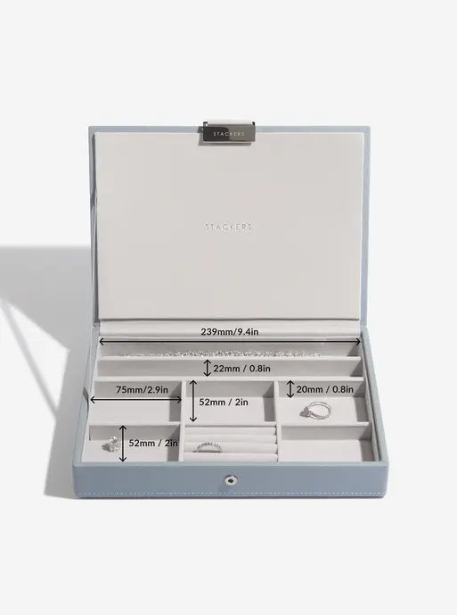 Stackers Klassieke Juwelendoos Set van 4 Blauw