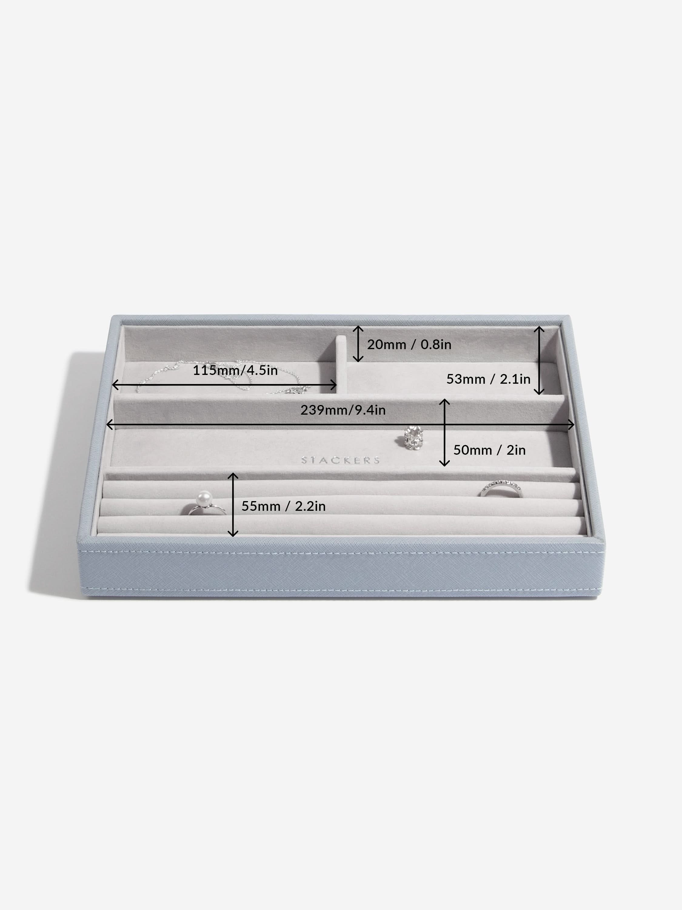 Stackers Klassieke Juwelendoos Set van 4 Blauw - Mystackers