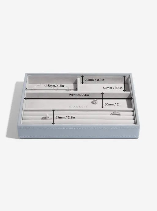 Stackers Klassieke Juwelendoos Set van 4 Blauw