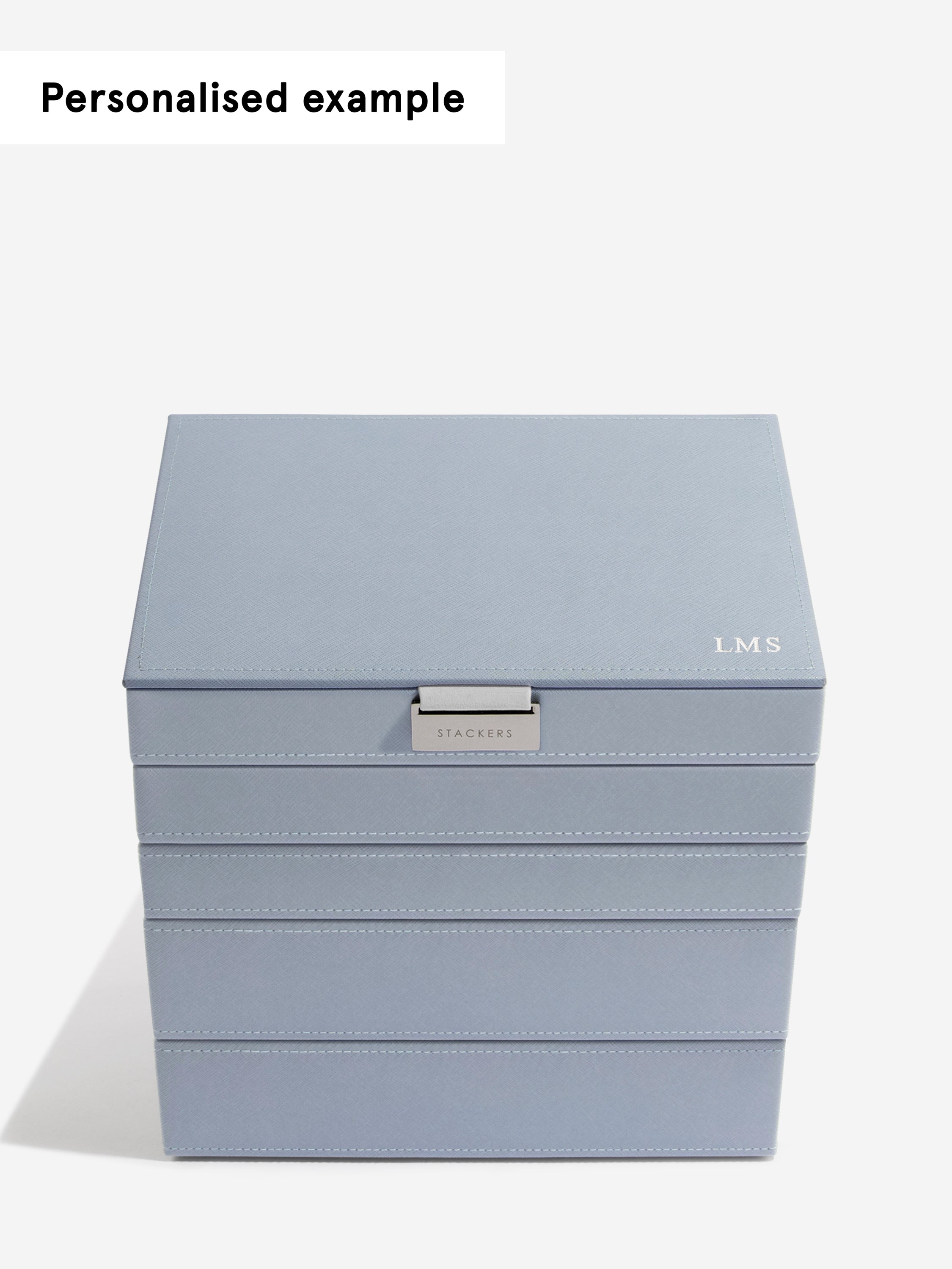 Stackers Classic Boîte à Bijoux Lot de 5 Bleu