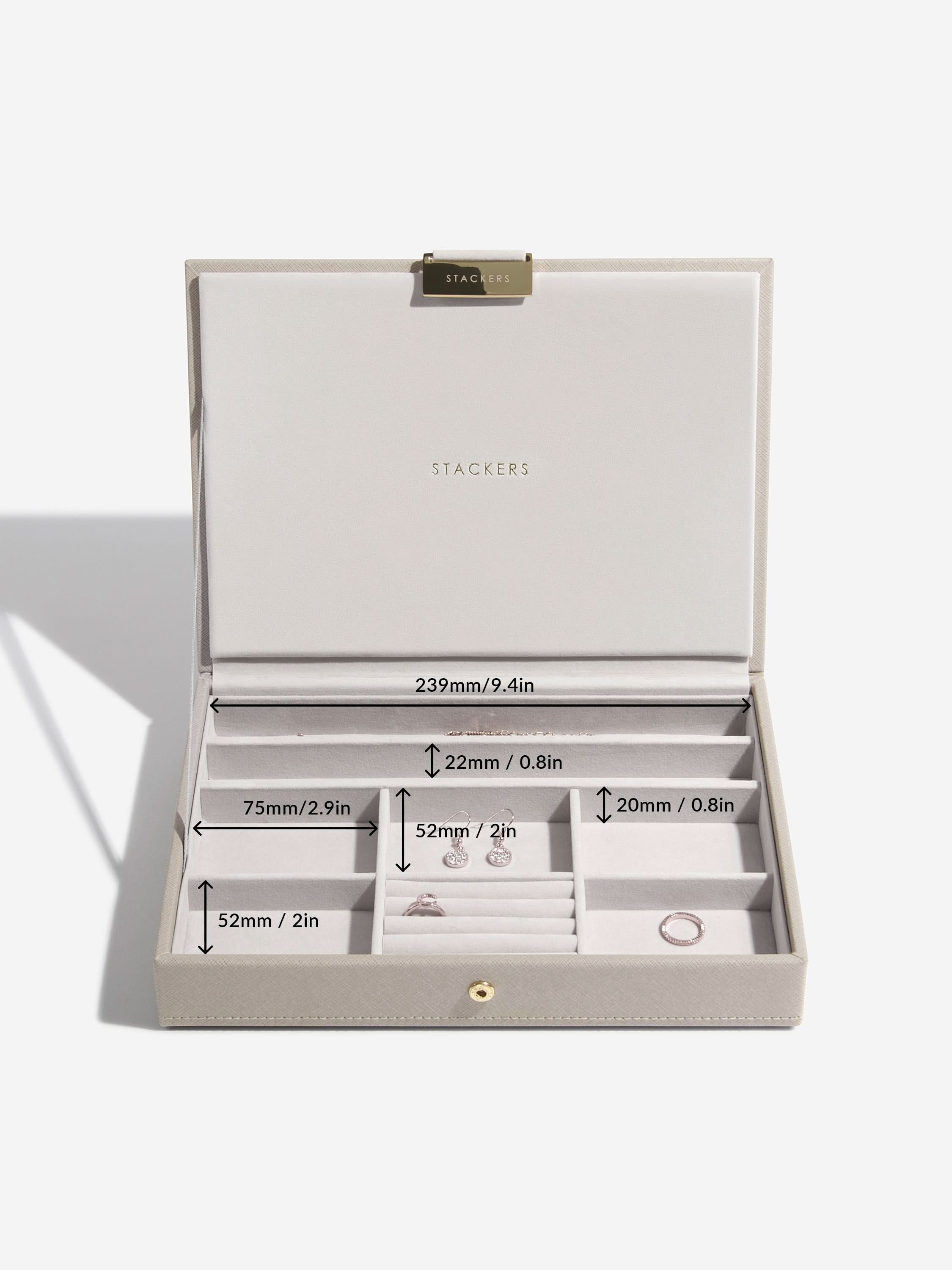 Stackers Klassieke Juwelendoos Set van 4 Taupe - Mystackers