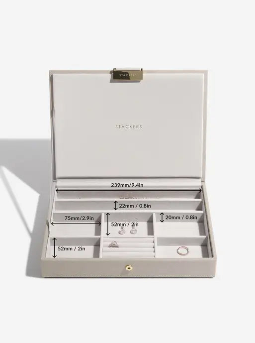 Stackers Klassieke Juwelendoos Set van 4 Taupe - Mystackers
