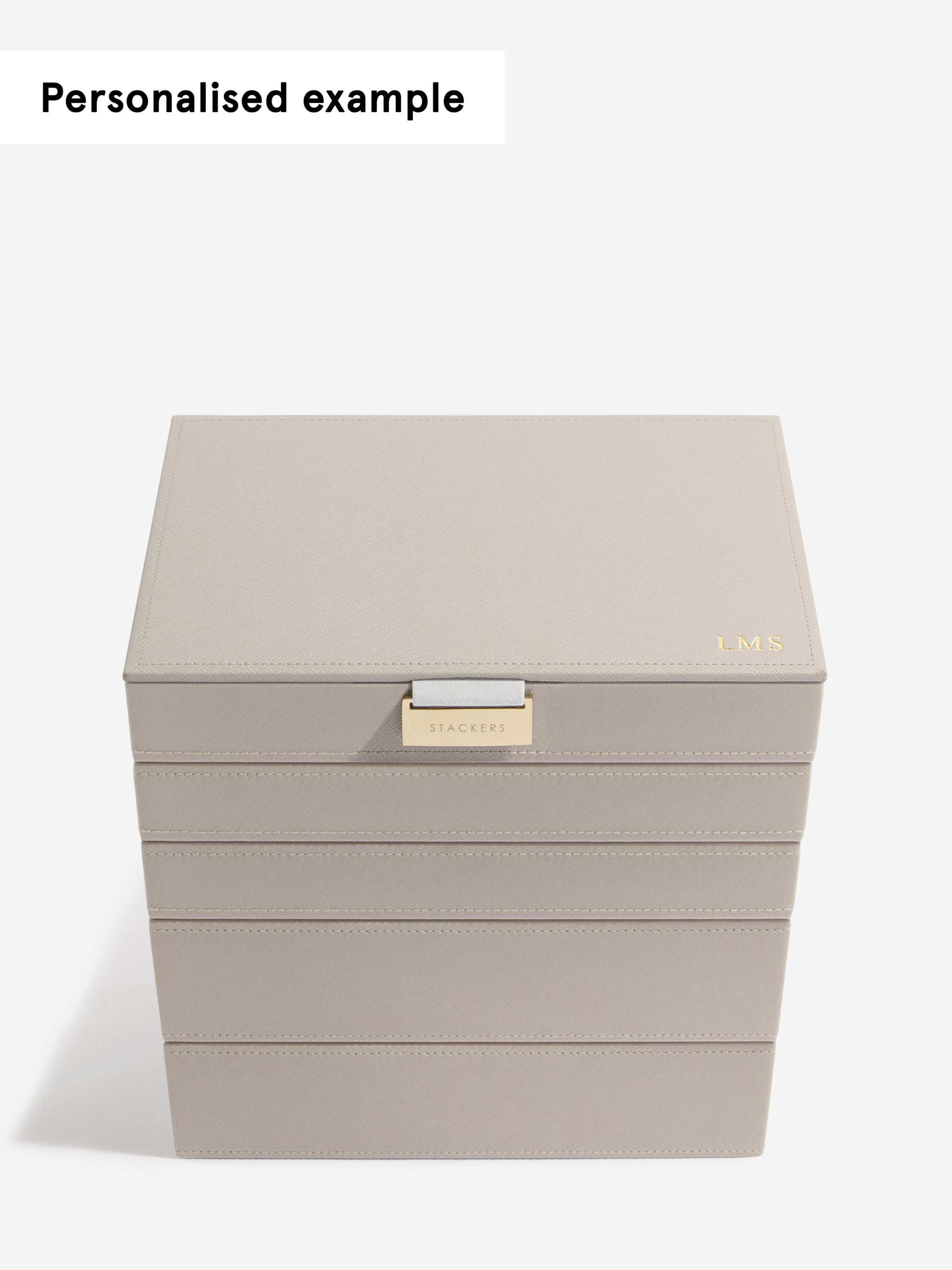 Stackers Classic Boîte à Bijoux Lot de 5 Taupe