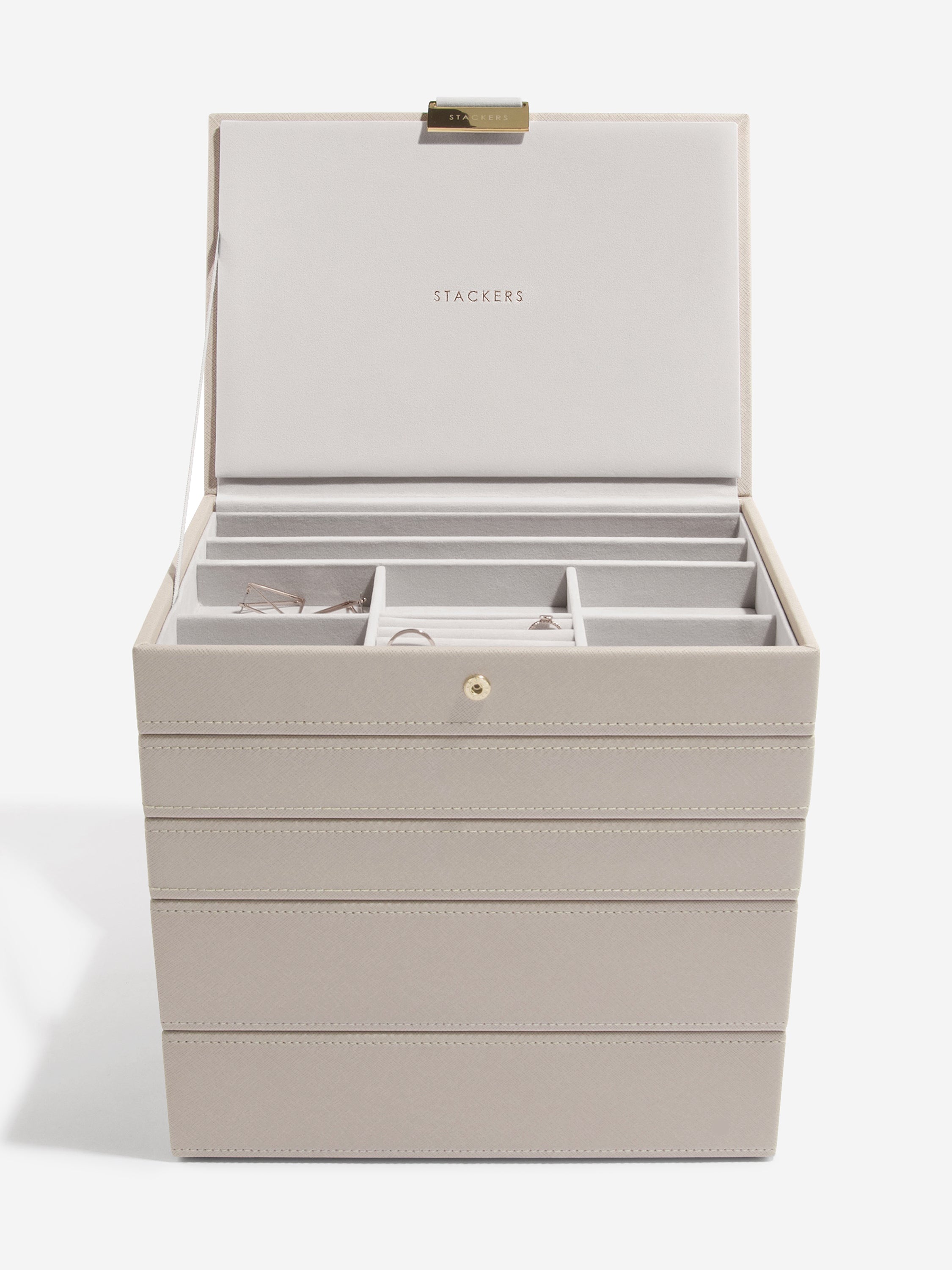Stackers Classic Boîte à Bijoux Lot de 5 Taupe