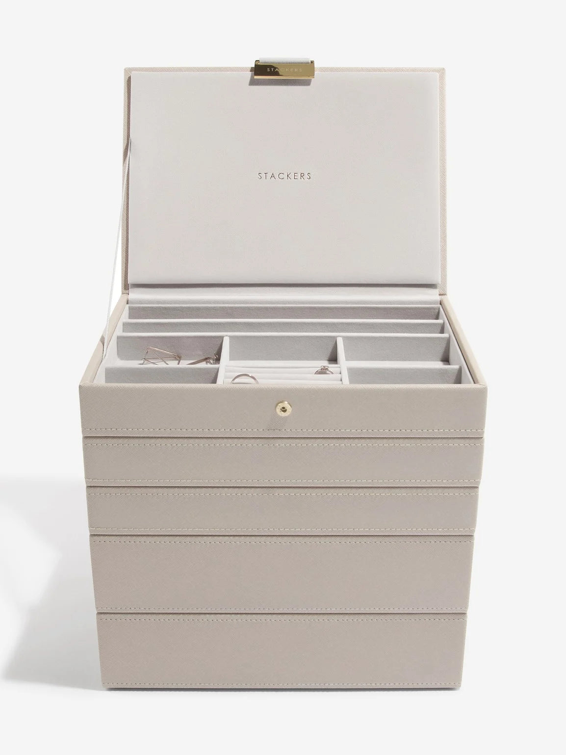 Stackers Klassieke Juwelendoos Set van 5 Taupe - Mystackers