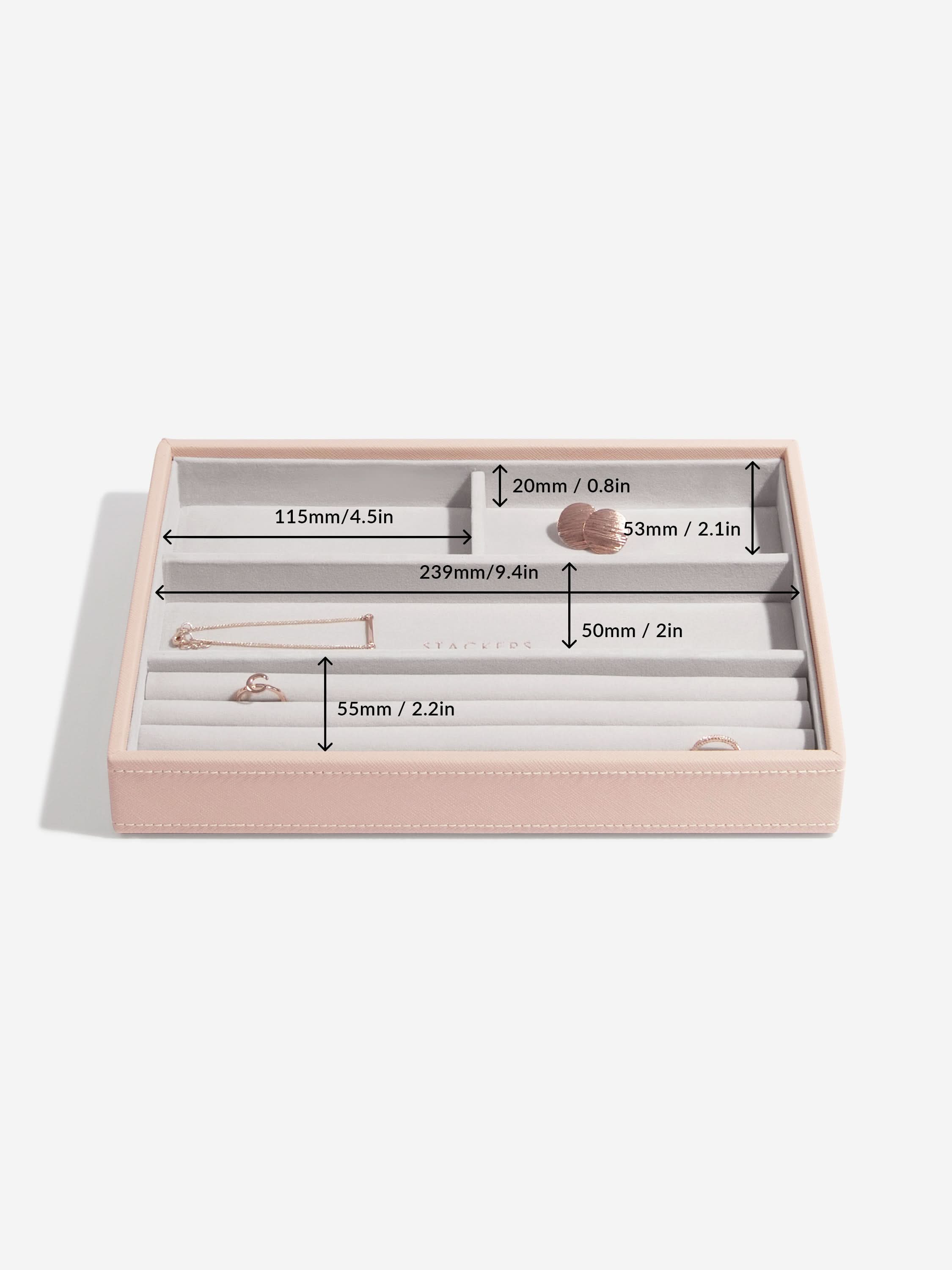Stackers Klassieke Juwelendoos Set van 4 Roze - Mystackers