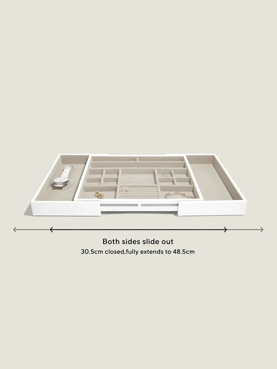 Stackers Medium Sieradenslider Wit - Mystackers