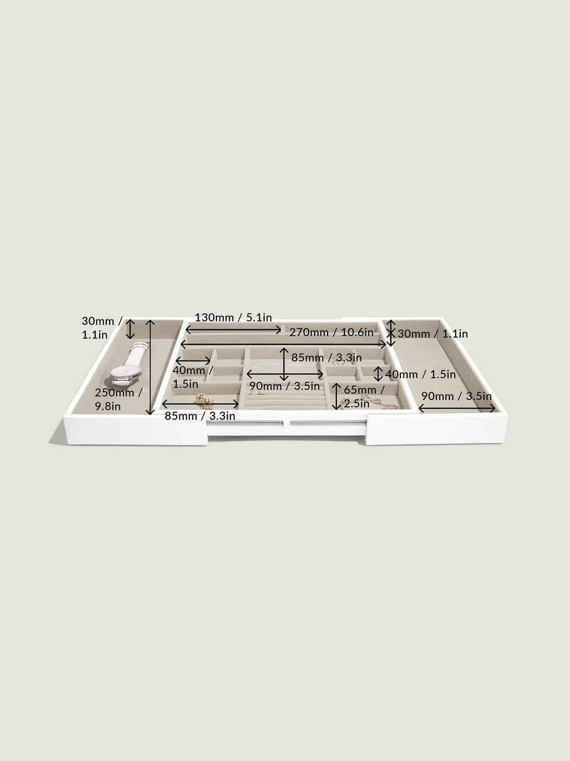 Stackers Medium Jewellery Slider White