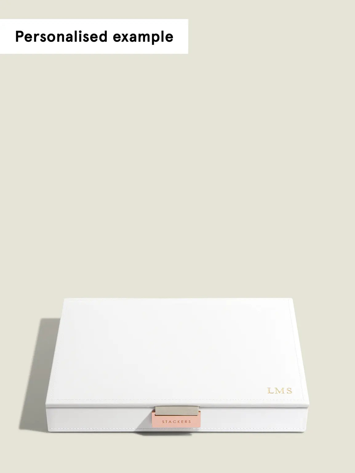 Stackers Lid for Classic Jewellery Box White & Pink