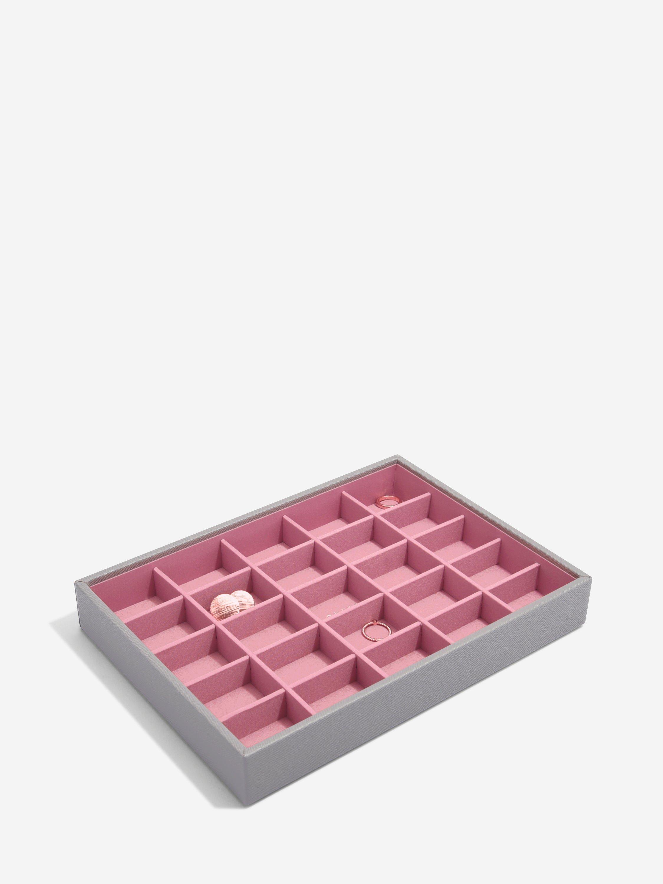 Stackers Small Jewellery Layer for Classic Jewellery Box Grey & Pink