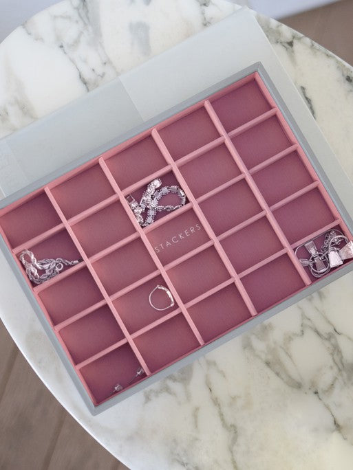 Stackers Small Jewellery Layer for Classic Jewellery Box Grey & Pink
