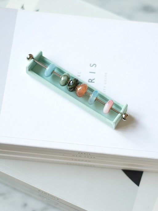 Stackers Charm Bar Grijs & Munt - Mystackers