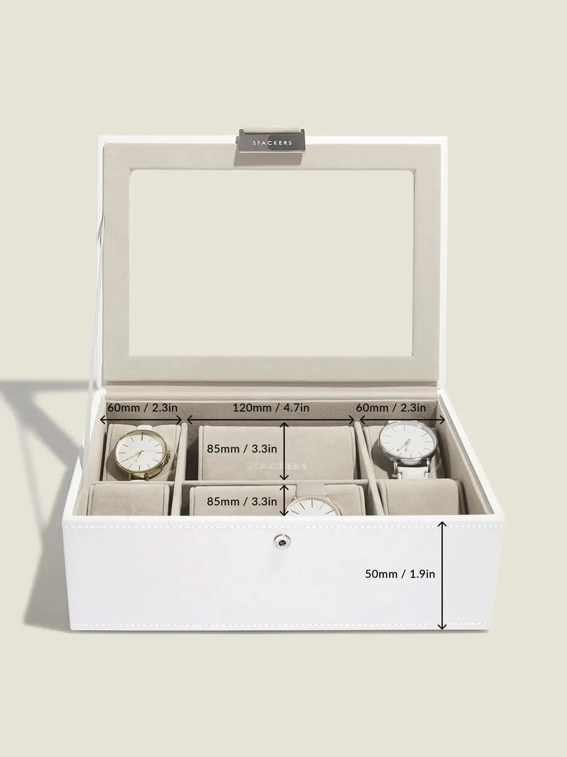 Stackers Achtdelige Horlogebox Wit - Mystackers