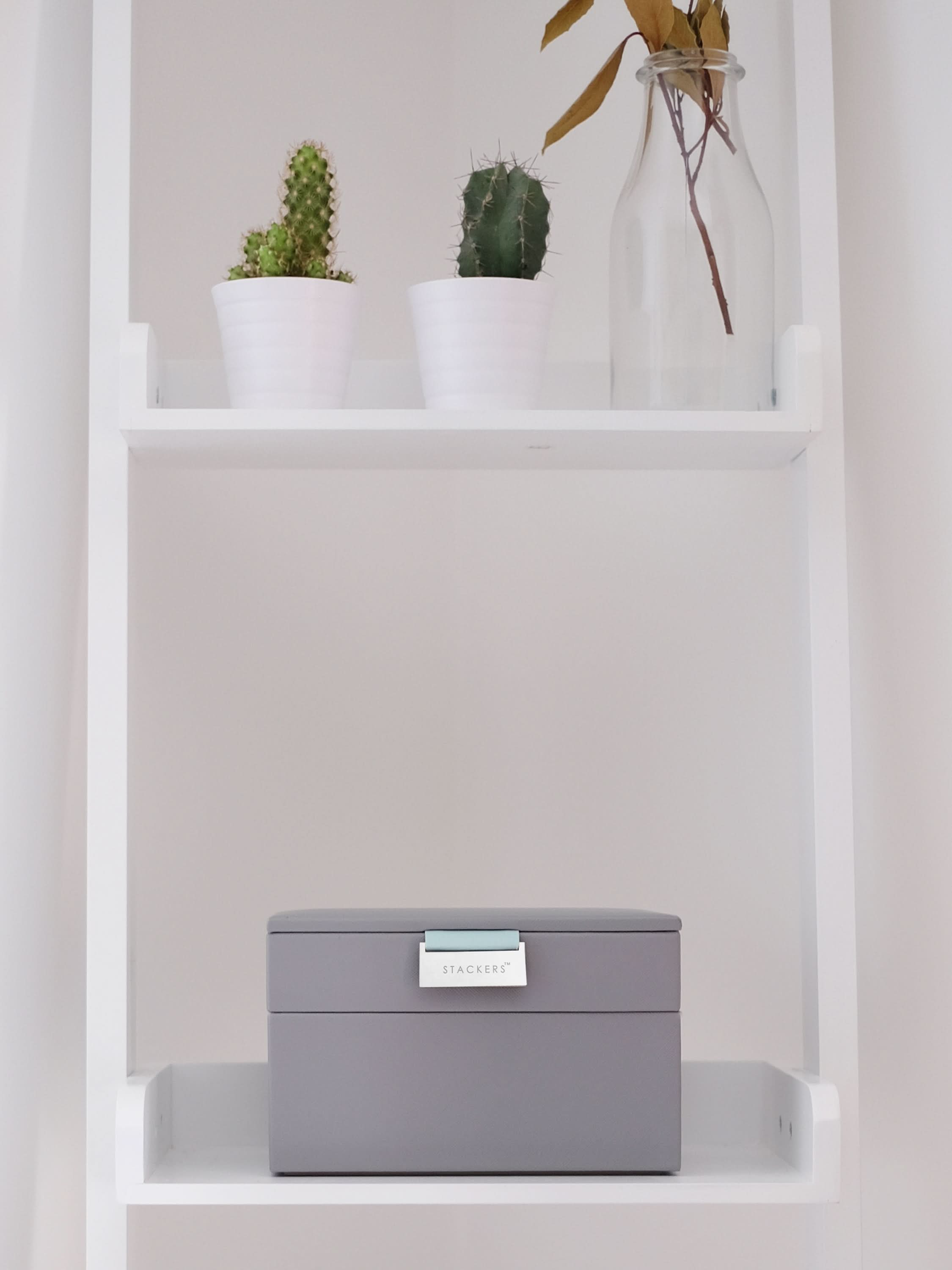 Stackers Mini Juwelendoos Set van 2 Grijs & Munt - Mystackers