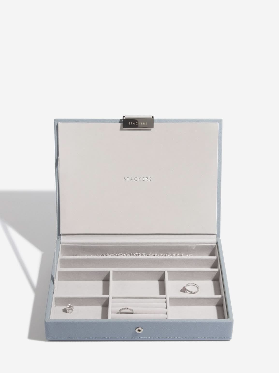 Stackers Deksel voor Klassieke Juwelendoos Blauw - Mystackers