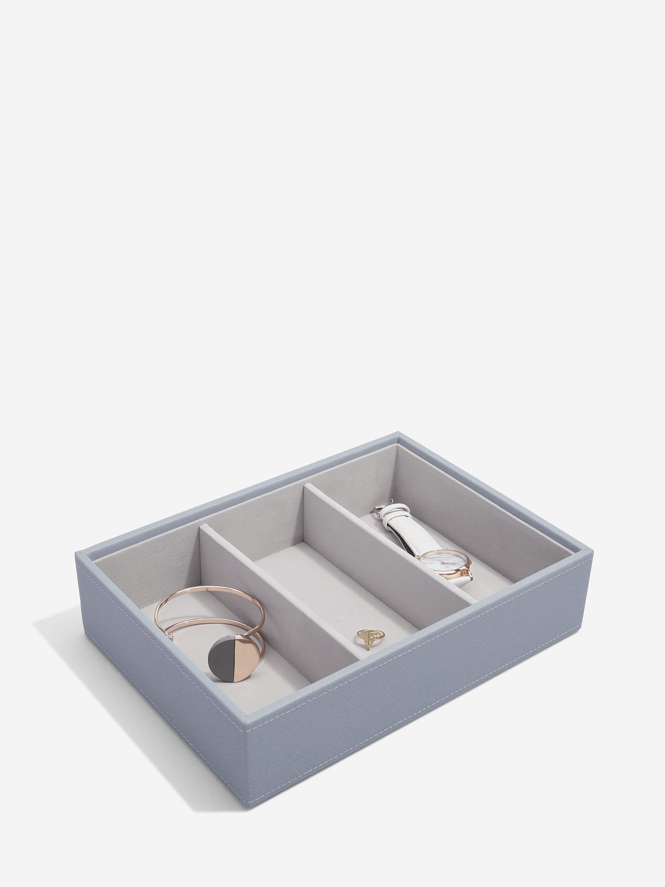 Stackers Horloge & Accessoirelaag voor Klassieke Juwelendoos Blauw - Mystackers