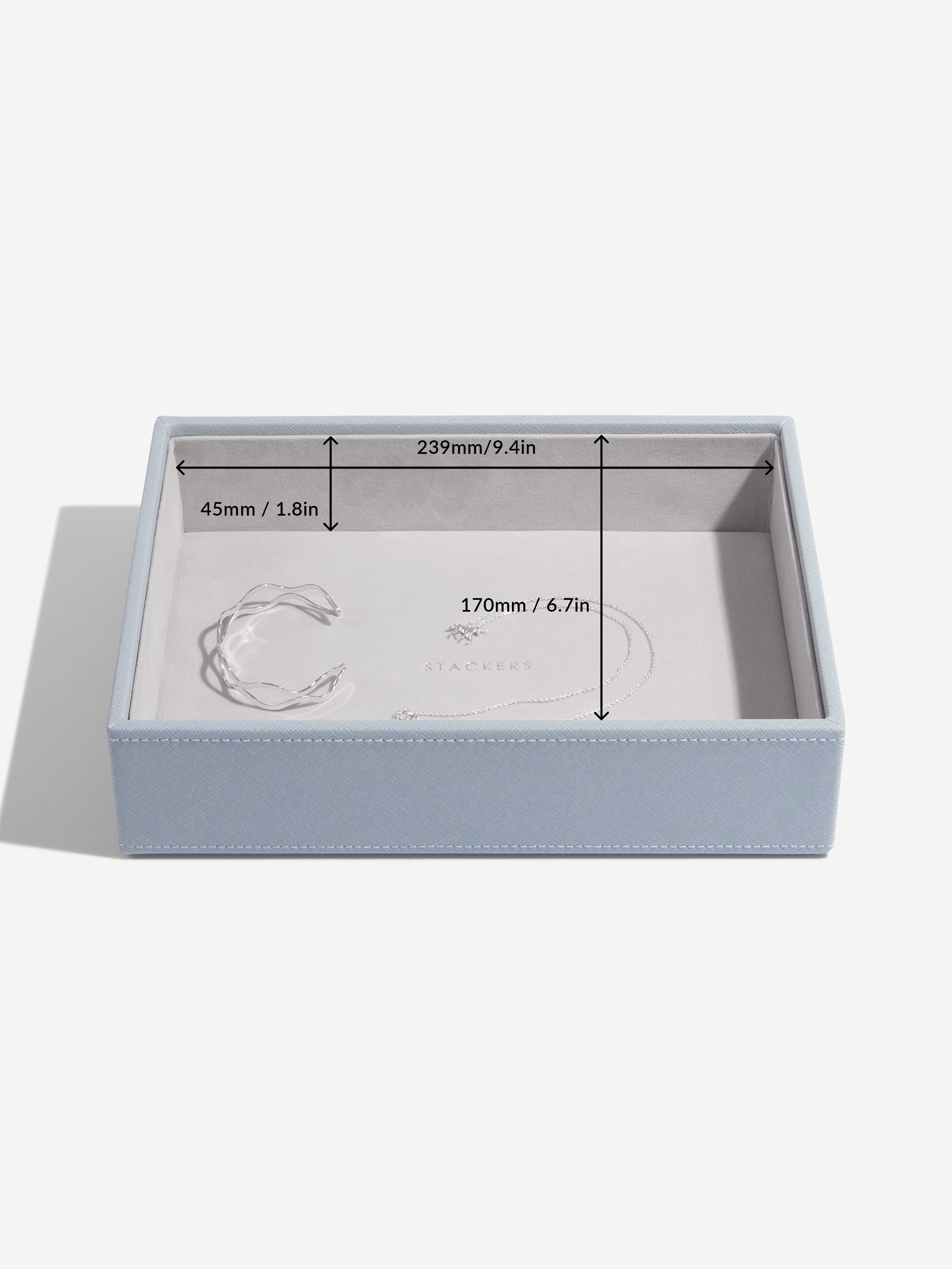 Stackers Deep Jewellery Layer for Classic Jewellery Box Blue