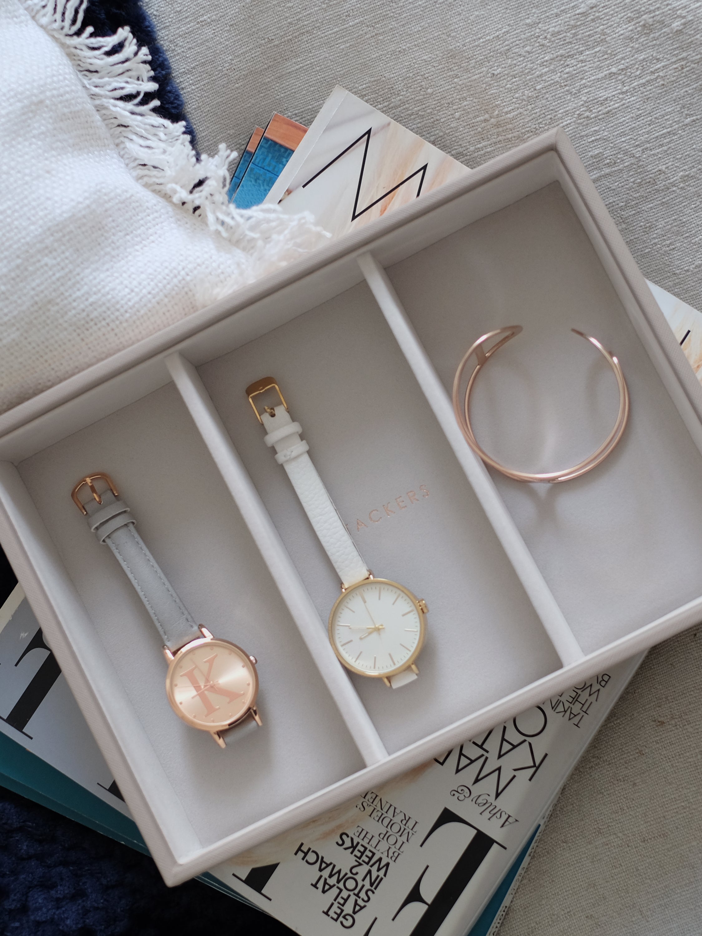 Stackers Watch & Accessory Layer for Classic Jewellery Box Taupe