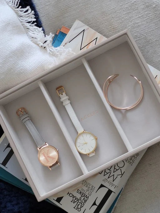 Stackers Horloge & Accessoirelaag voor Klassieke Juwelendoos Taupe - Mystackers