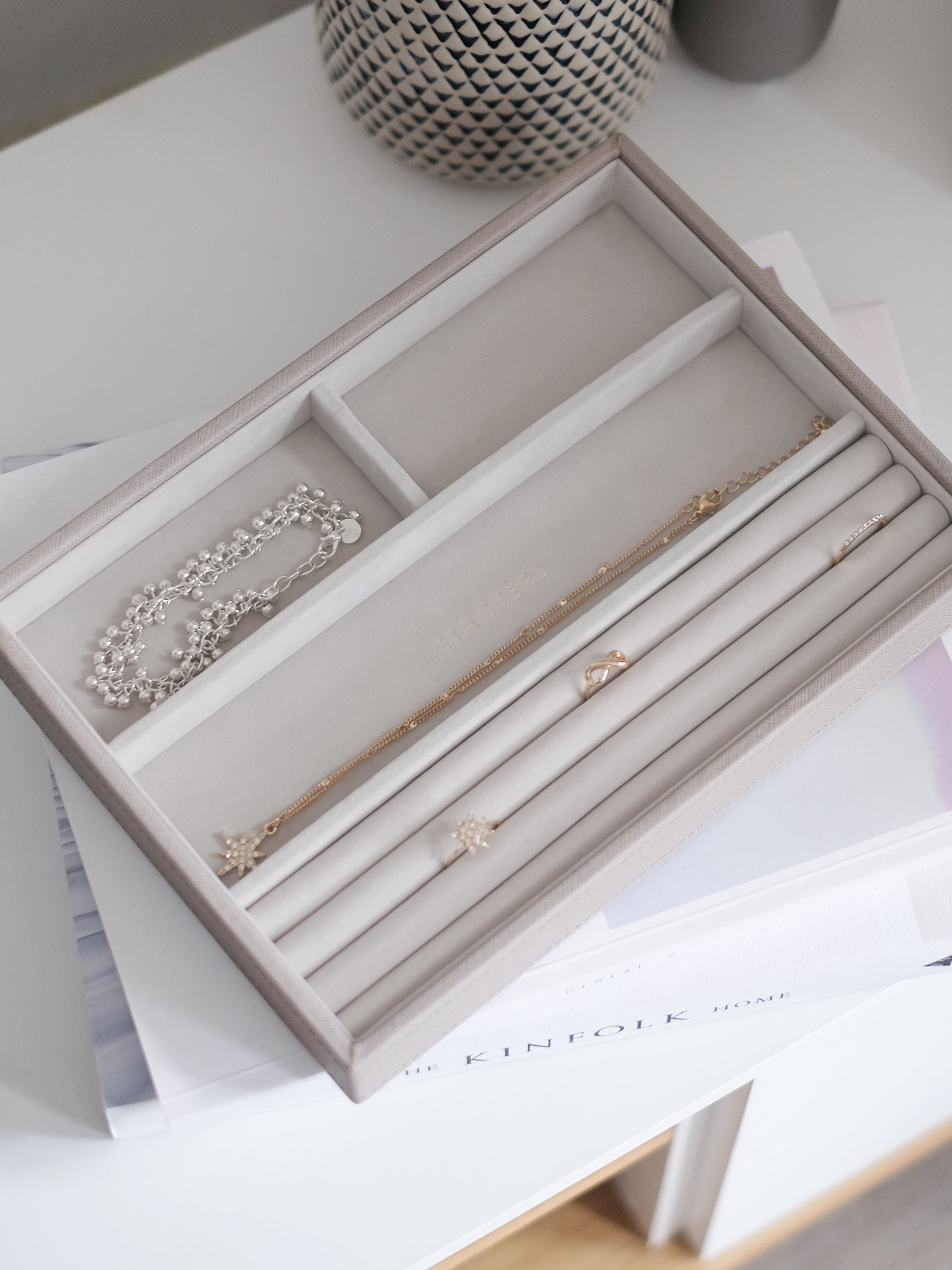 Stackers Ring & Bracelet Layer for Classic Jewellery Box Taupe