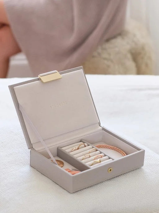 Stackers Deksel voor Mini Juwelendoos Taupe - Mystackers