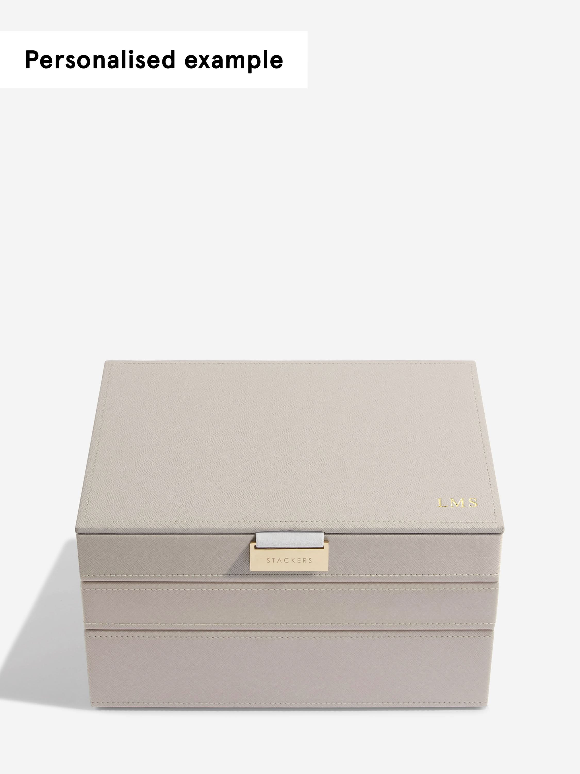 Stackers Klassieke Juwelendoos Set van 3 Taupe - Mystackers