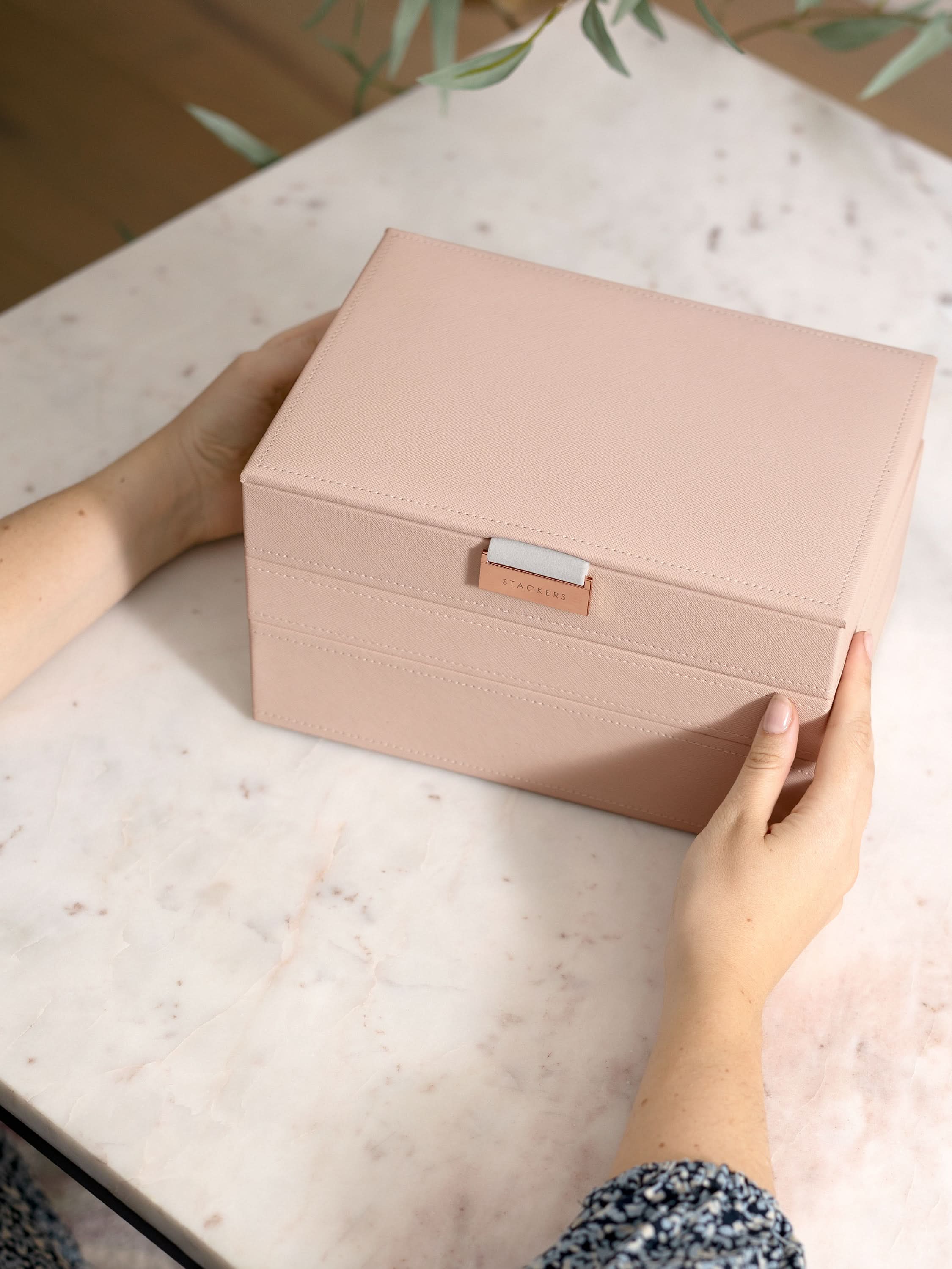 Stackers Klassieke Juwelendoos Set van 3 Roze - Mystackers