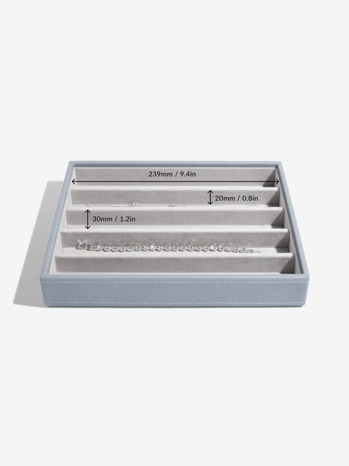 Stackers Halskettingenlaag voor Klassieke Juwelendoos Blauw - Mystackers