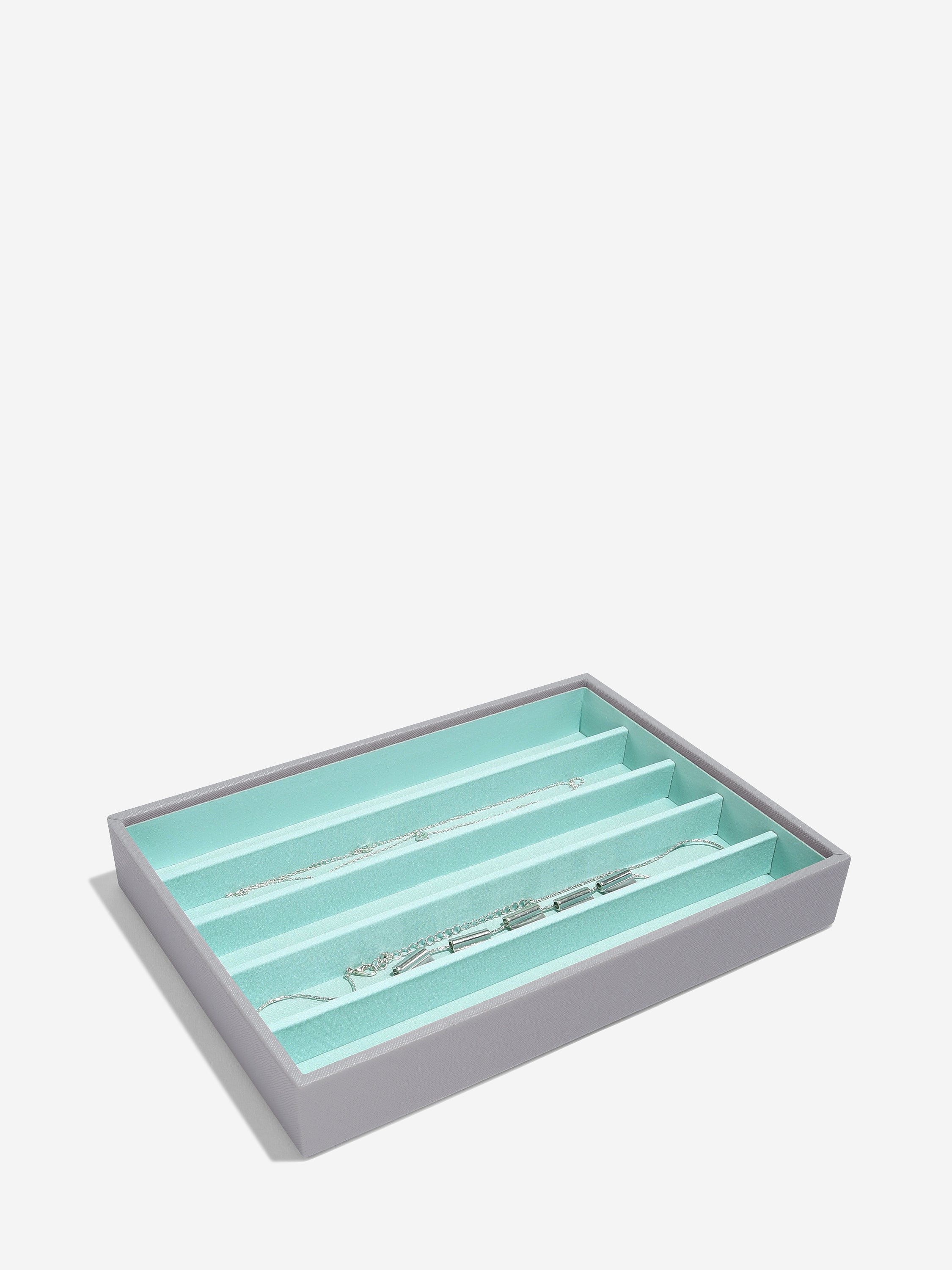 Stackers Necklace Layer for Classic Jewellery Box Grey & Mint