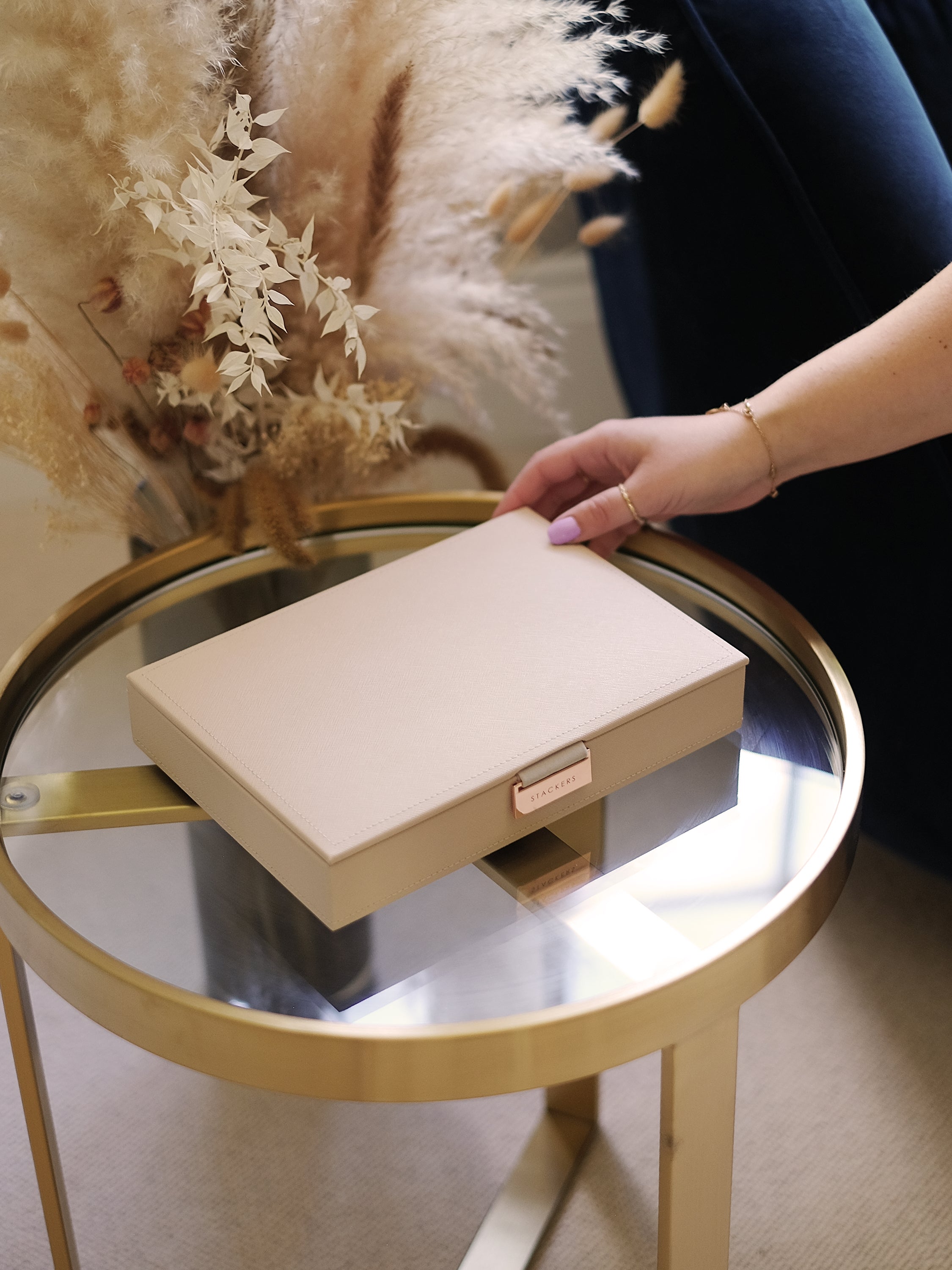 Stackers Charm Lid for Classic Jewellery Box Pink