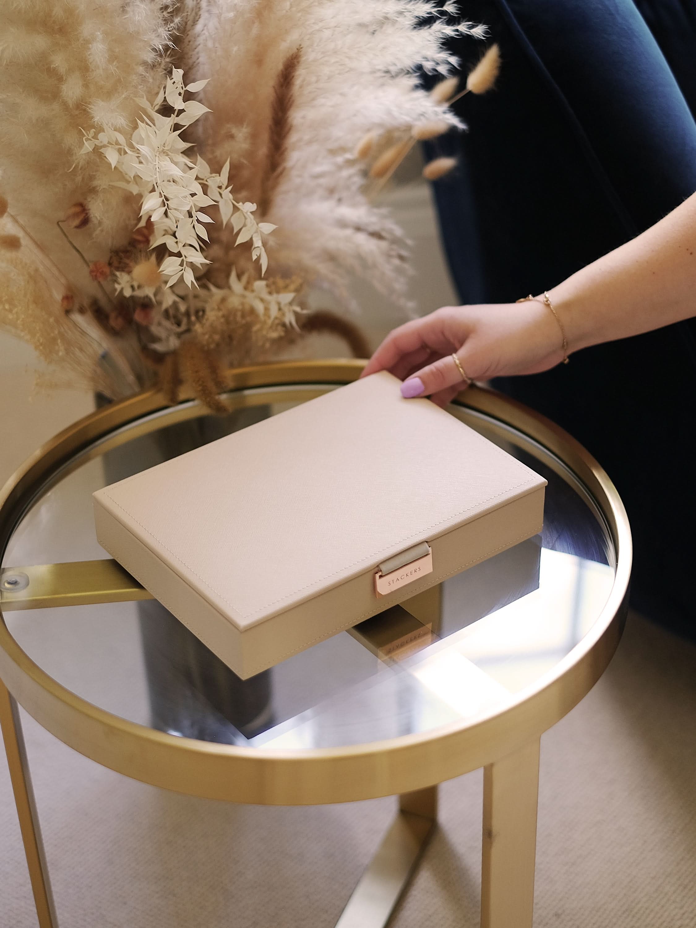 Stackers Charm deksel voor Klassieke Juwelendoos Roze - Mystackers