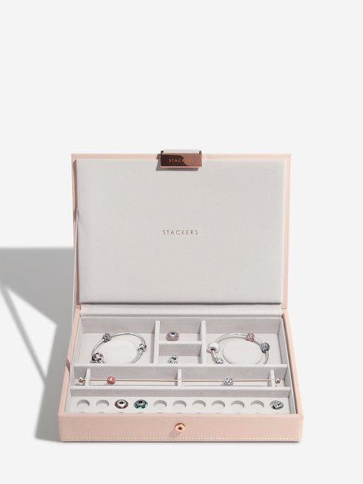 Couvercle à breloques Stackers pour boîte à bijoux classique rose