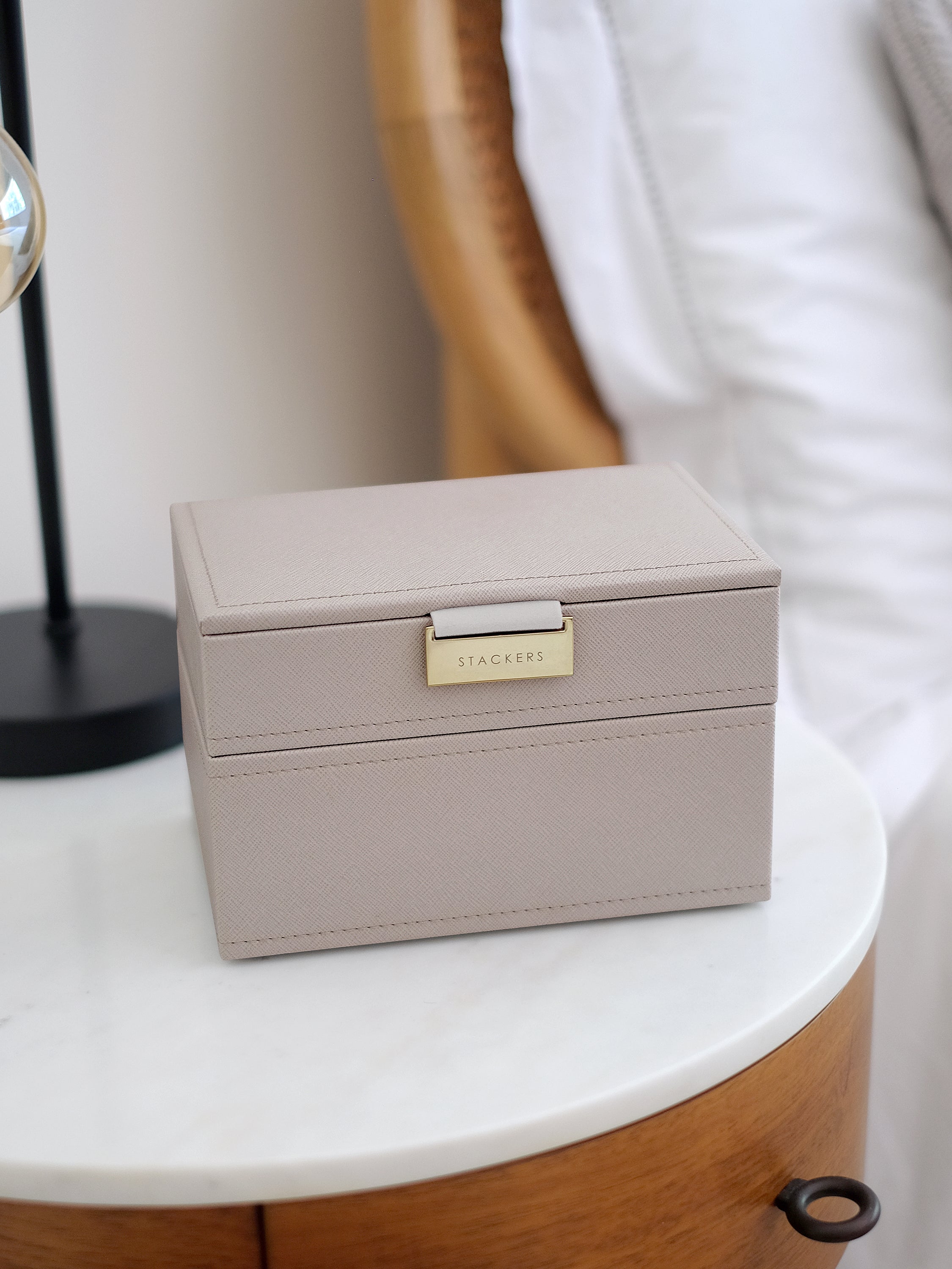 Stackers Mini Boîte à Bijoux Lot de 2 Taupe