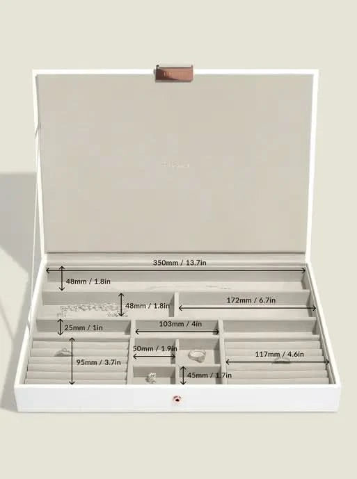 Stackers XL Juwelendoos set van 3 Wit & Roze - Mystackers